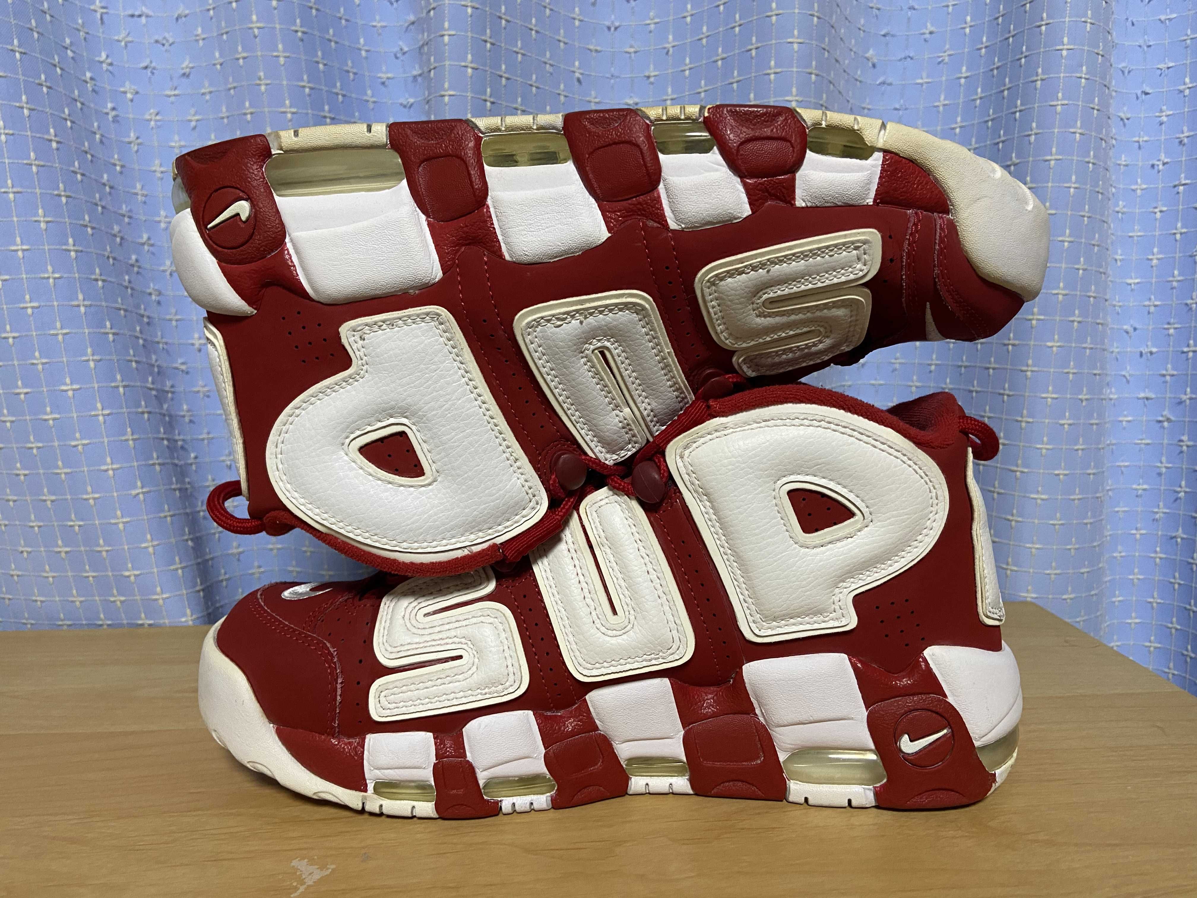 Supreme × Nike Air More Uptempo "White/Red"