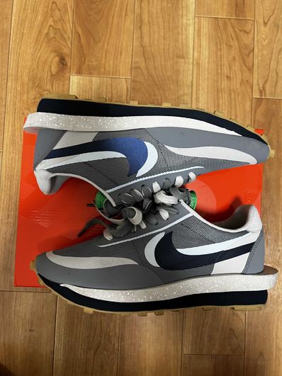 CLOT × Sacai × Nike LD Waffle "Grey Obsidian/Cool Grey"
