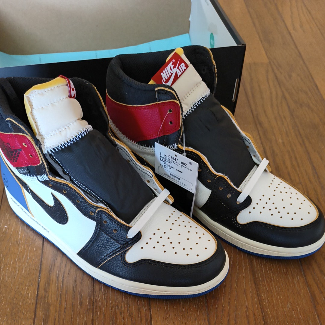 fragment design × UNION × Nike Air Jordan 1 High OG "Black/Varsity Red"