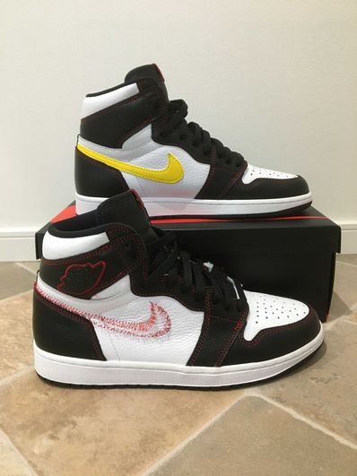 Nike Air Jordan 1 High OG Defiant "Black/Yellow/Gym Red"