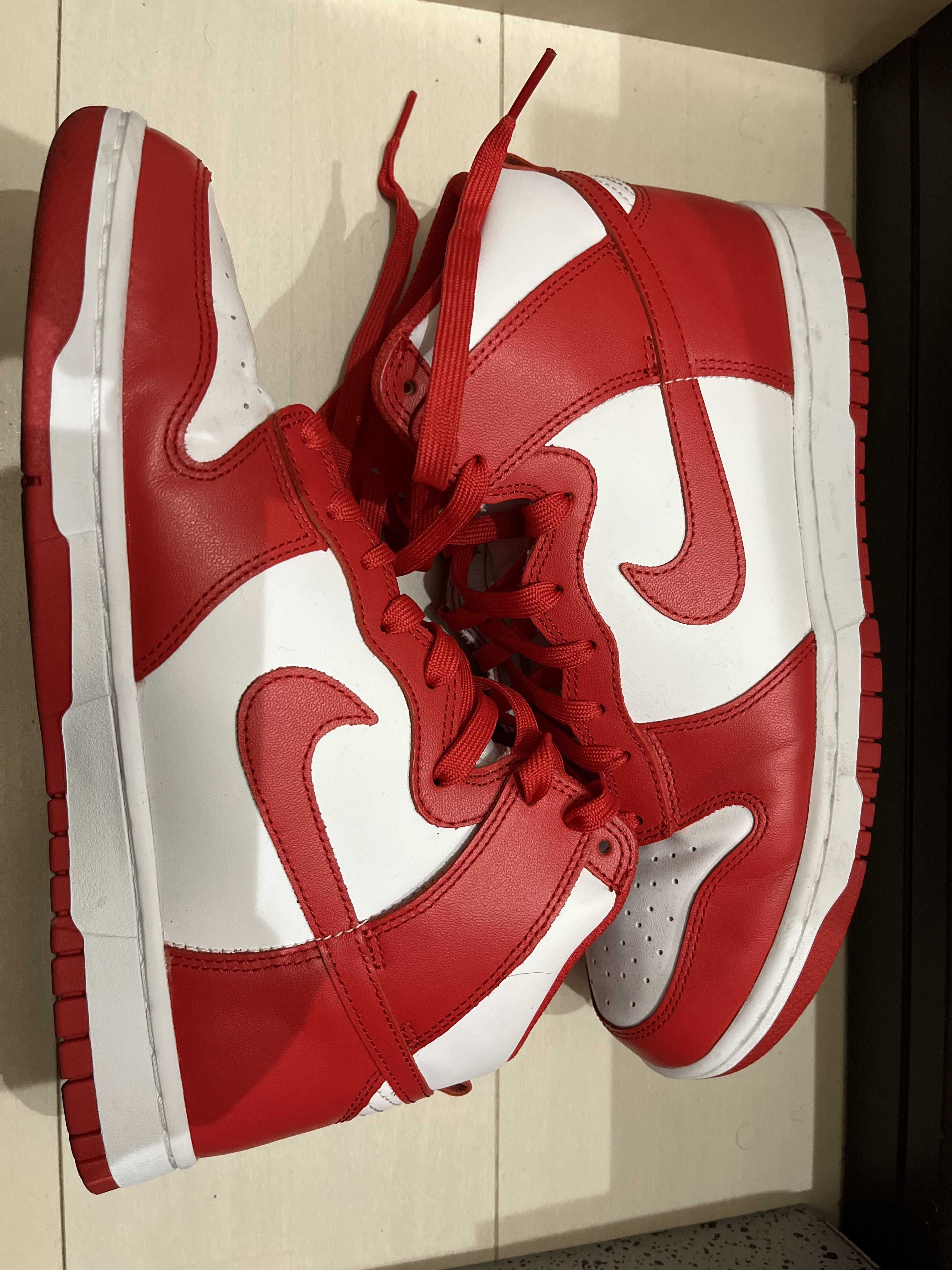 Nike Dunk High "Championship White and Red"