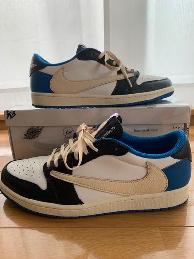 Travis Scott × fragment design × Nike Air Jordan 1 Low OG SP "Military Blue"