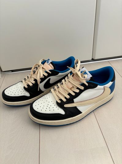 Travis Scott × fragment design × Nike Air Jordan 1 Low OG SP "Military Blue"