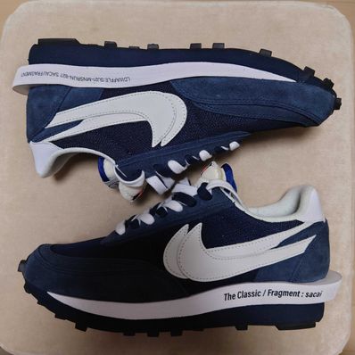 Fragment × sacai × Nike LD Waffle "Blackended Blue"