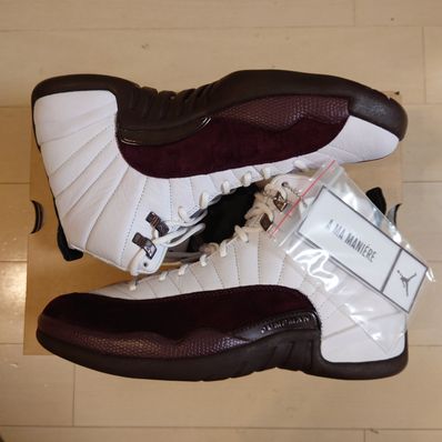 A Ma Maniere × Nike Women's Air Jordan 12 "White and Burgundy Crush"