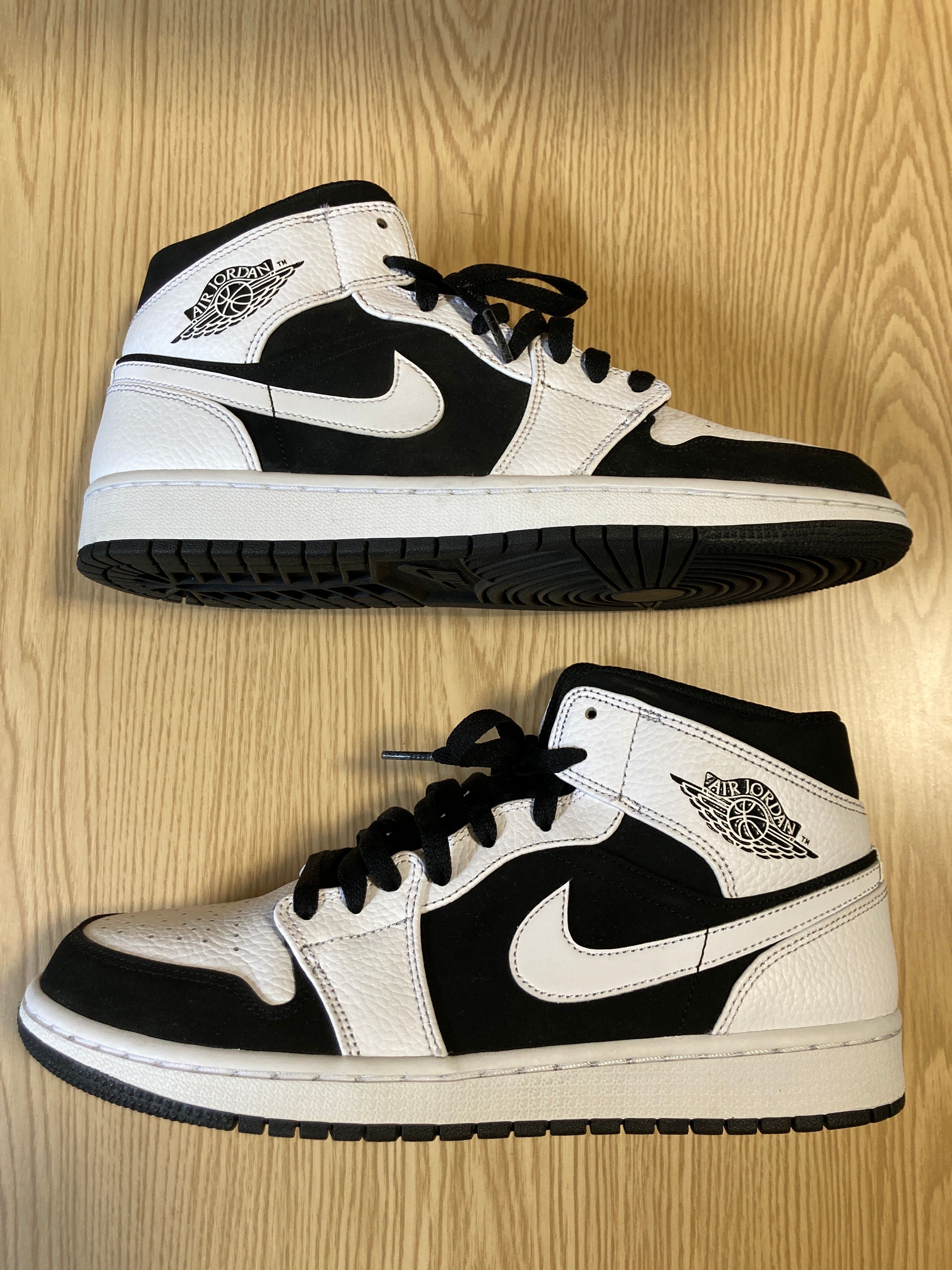 NIKE AIR JORDAN 1 MID "WHITE BLACK"