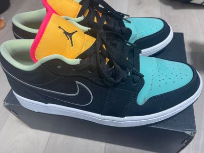 Nike Air Jordan 1 Low "Black Aurora Green Laser Orange"