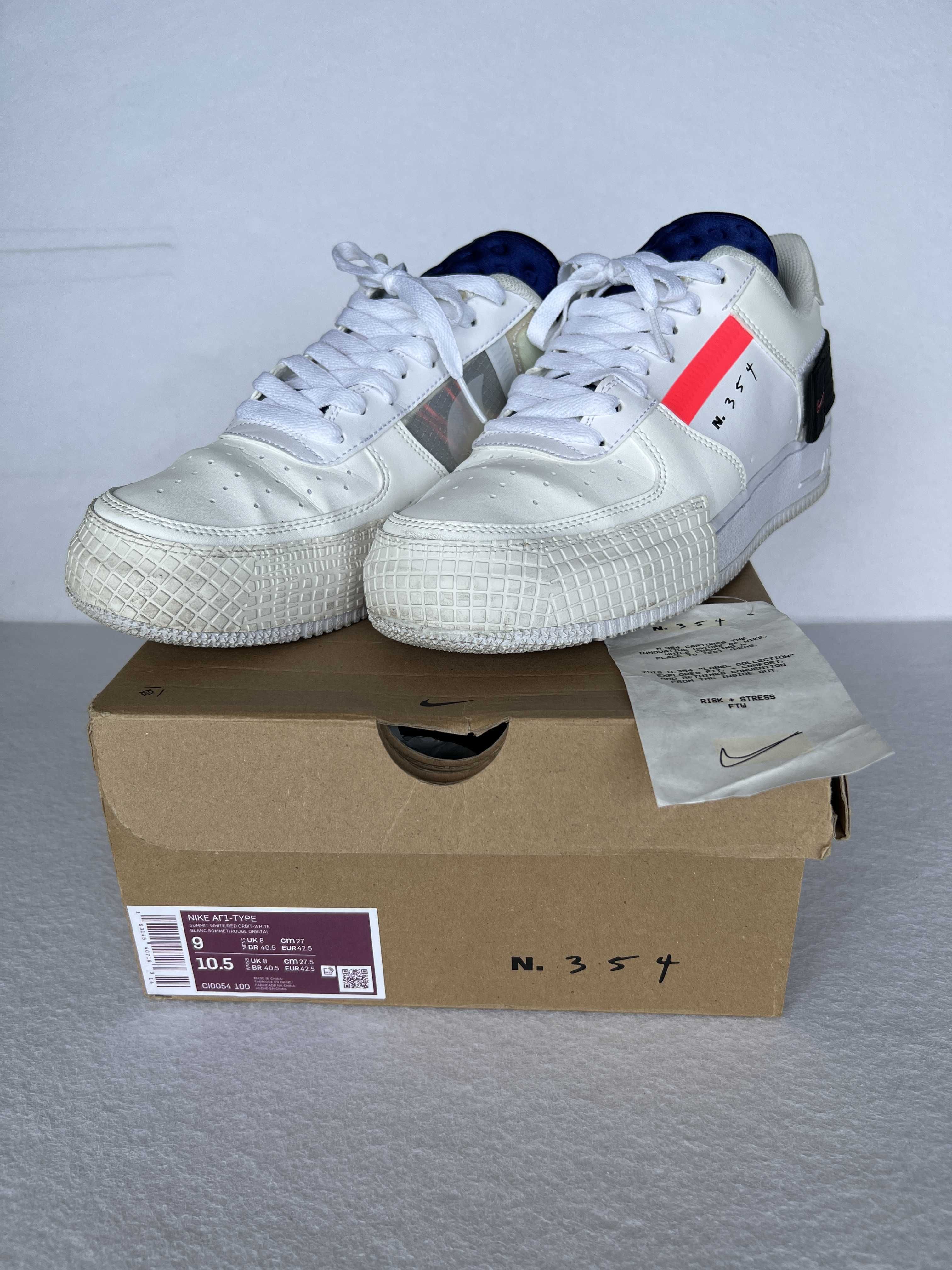 Nike Air Force 1 Low Type "Summit White/Red Orbit/White/Black"