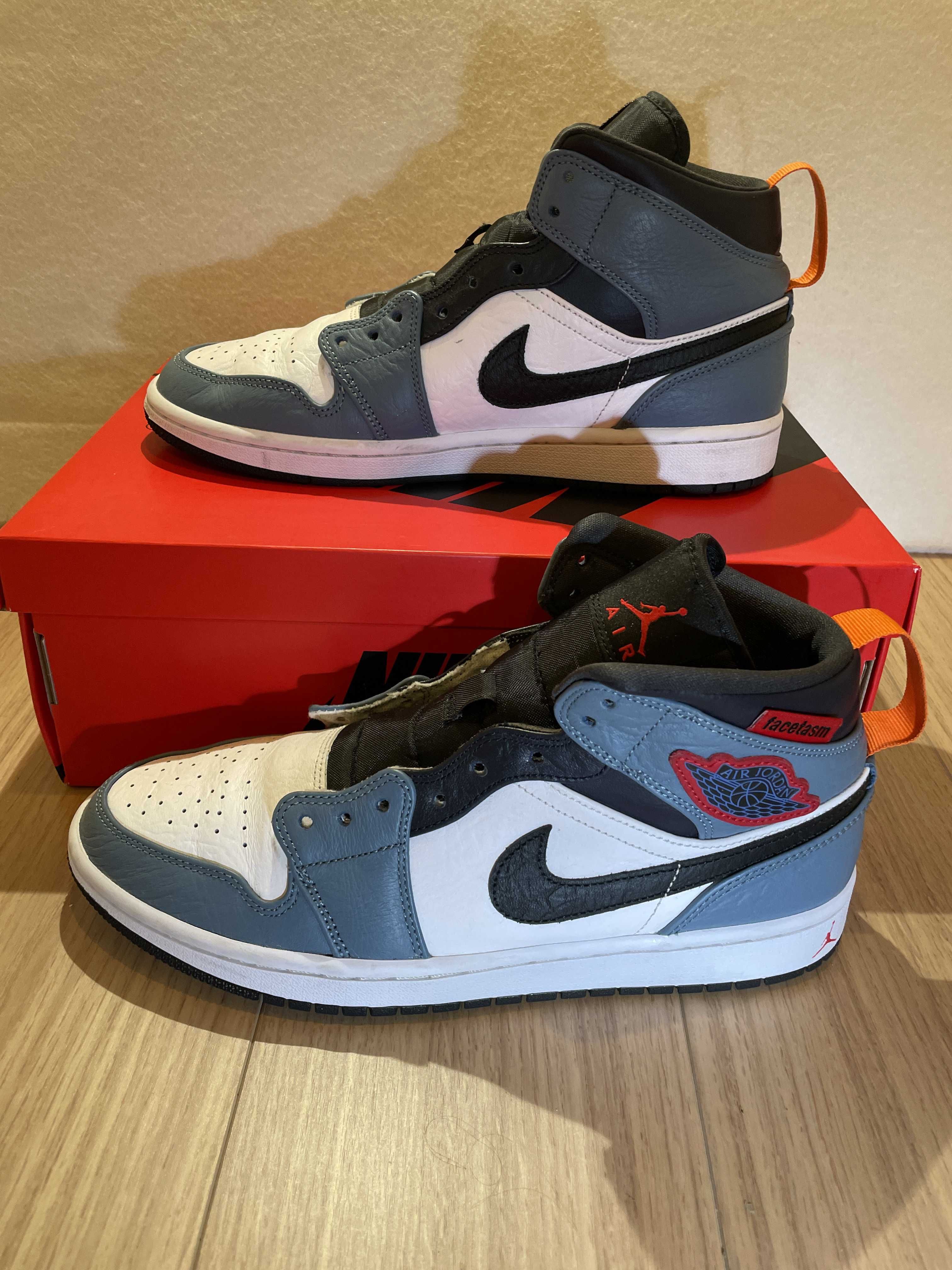 FACETASM × Nike Air Jordan 1 Mid "White/Navy"