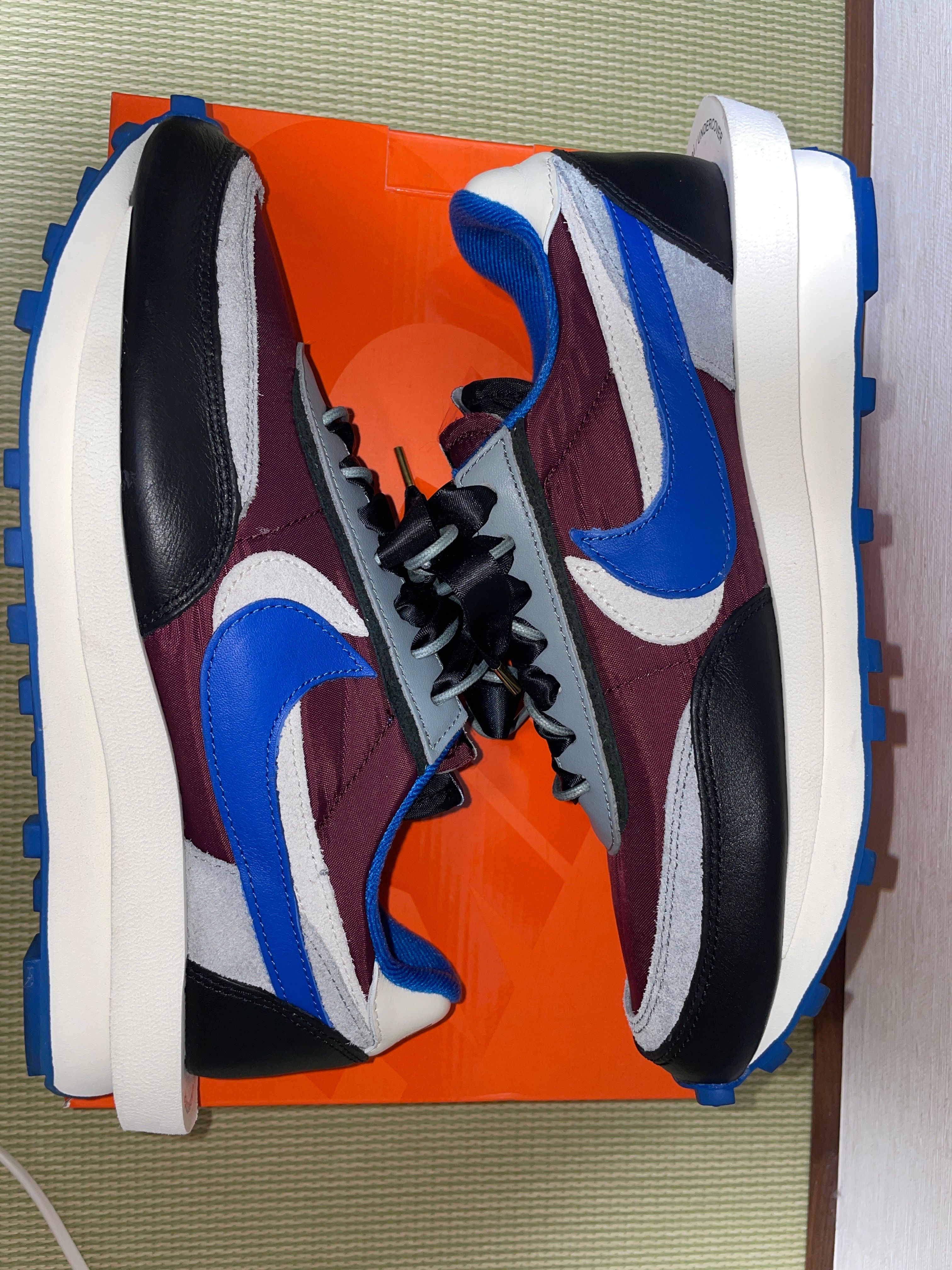 UNDERCOVER × sacai × Nike LD Waffle "Night Maroon/Pale Ivory-Ground Grey-Team Royal"