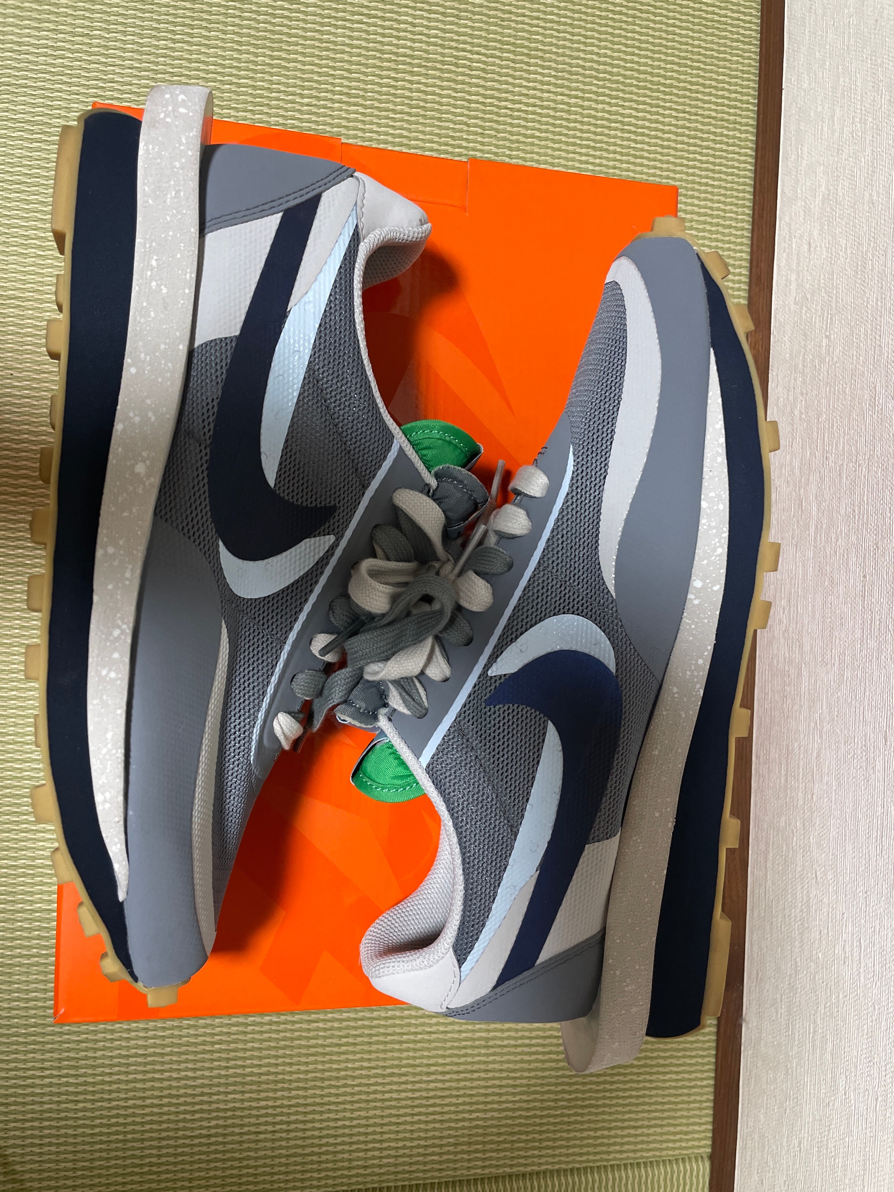 CLOT × Sacai × Nike LD Waffle "Grey Obsidian/Cool Grey"