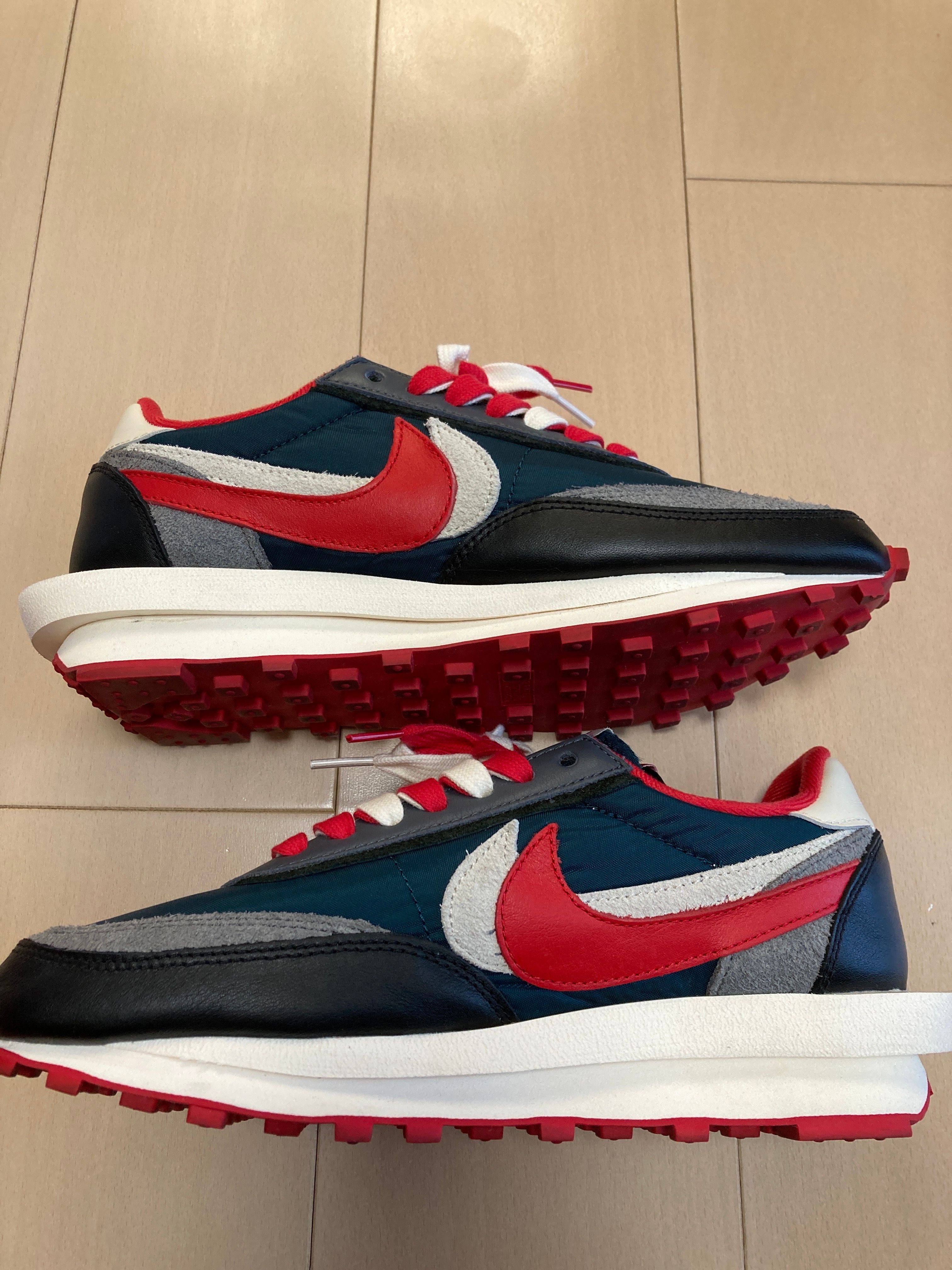 UNDERCOVER × sacai × Nike LD Waffle "Midnight Spruce/Pale Ivory-Dark Grey-University Red"
