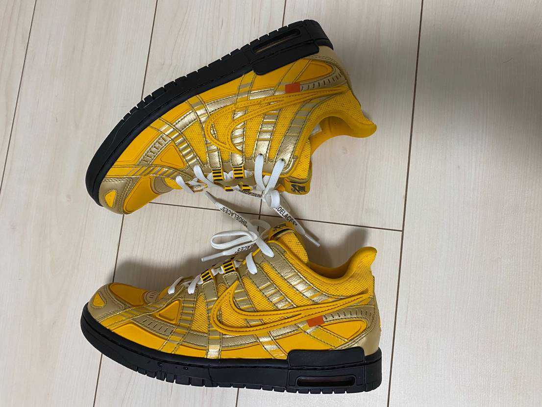Off-White × Nike Air Rubber Dunk "University Gold" 