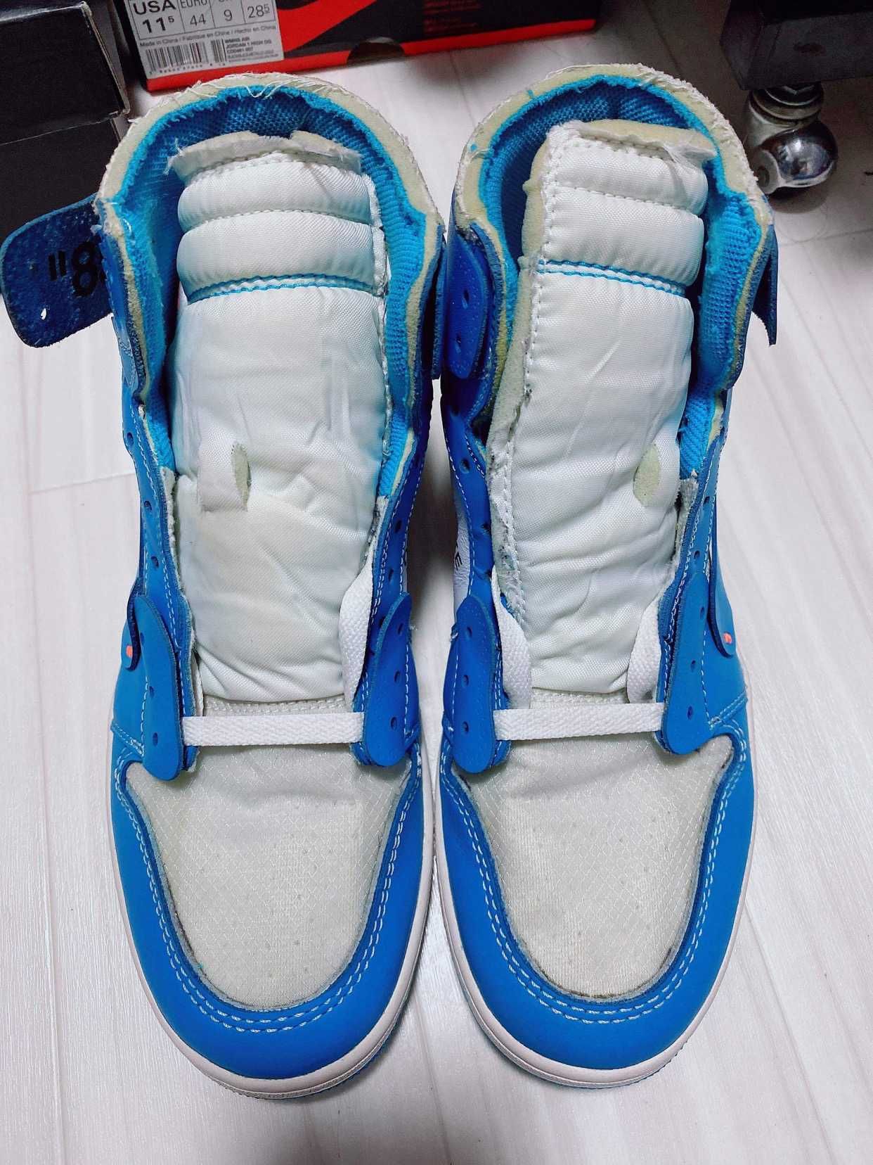 Off-White × Nike Air Jordan 1 High UNC "White/Dark Powder Blue"