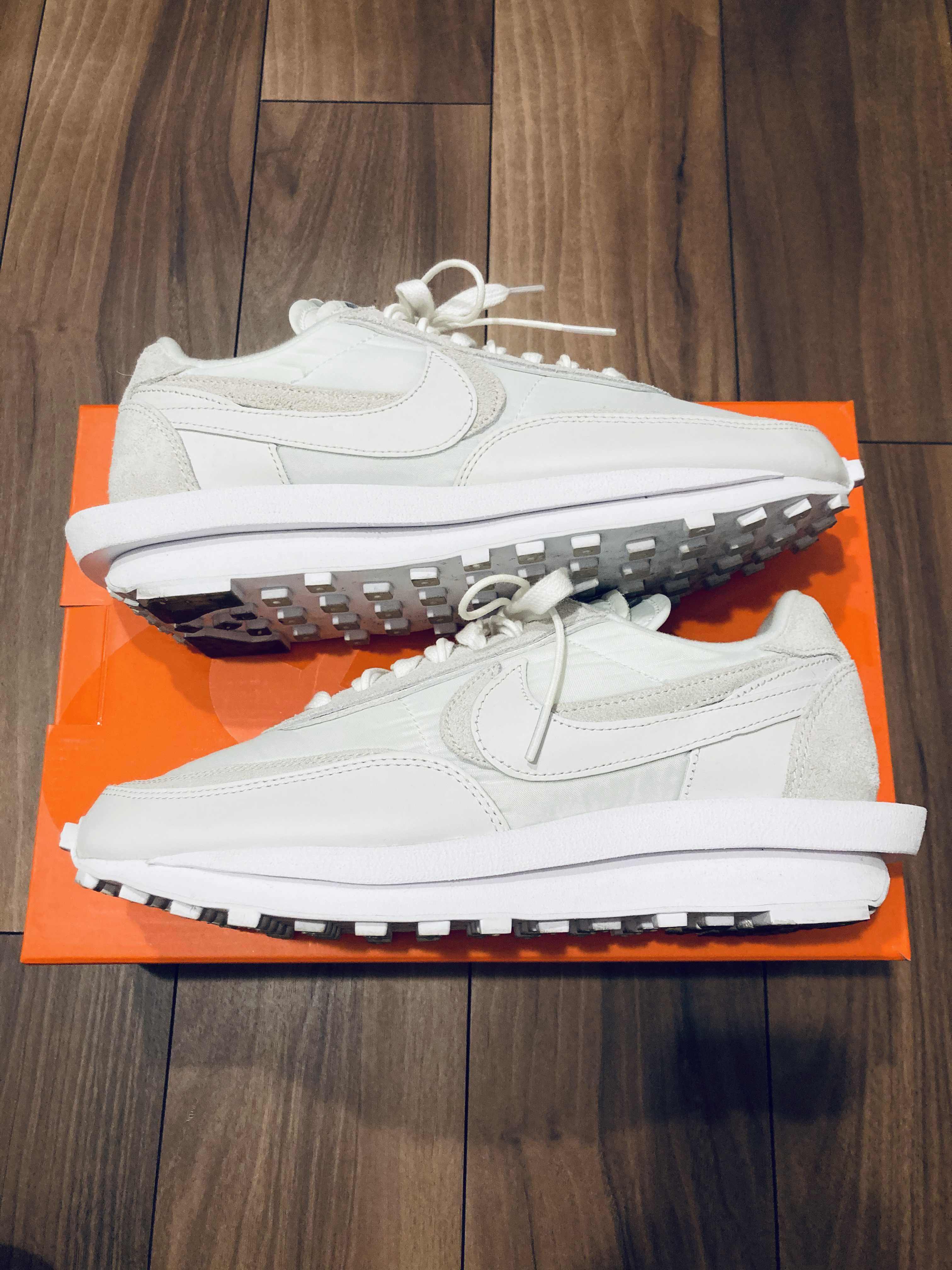 sacai × Nike LDV Waffle "Triple White"