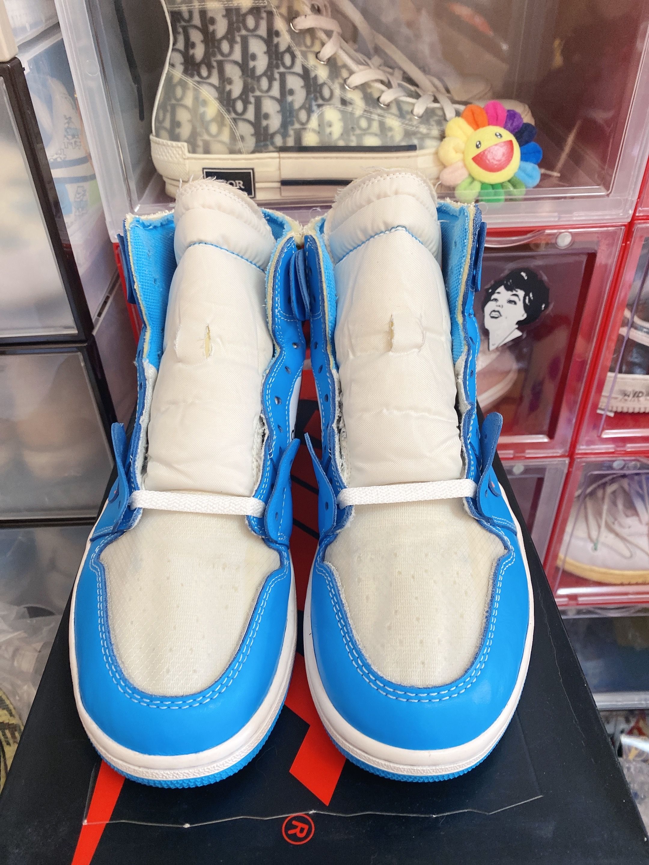 Off-White × Nike Air Jordan 1 High UNC "White/Dark Powder Blue"