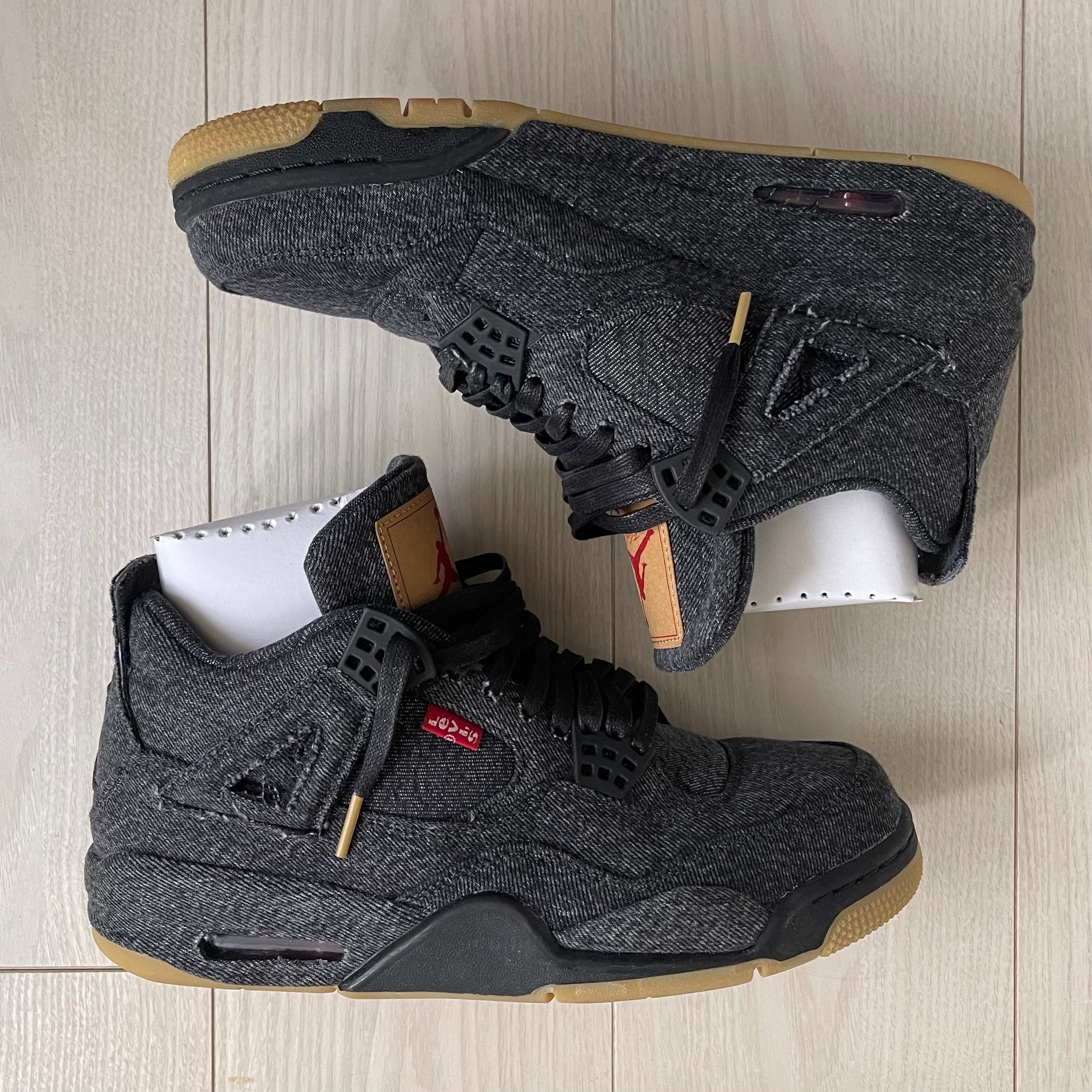 Nike × Levi's Air Jordan 4 "Black Denim" (Tag: LEVIS®)