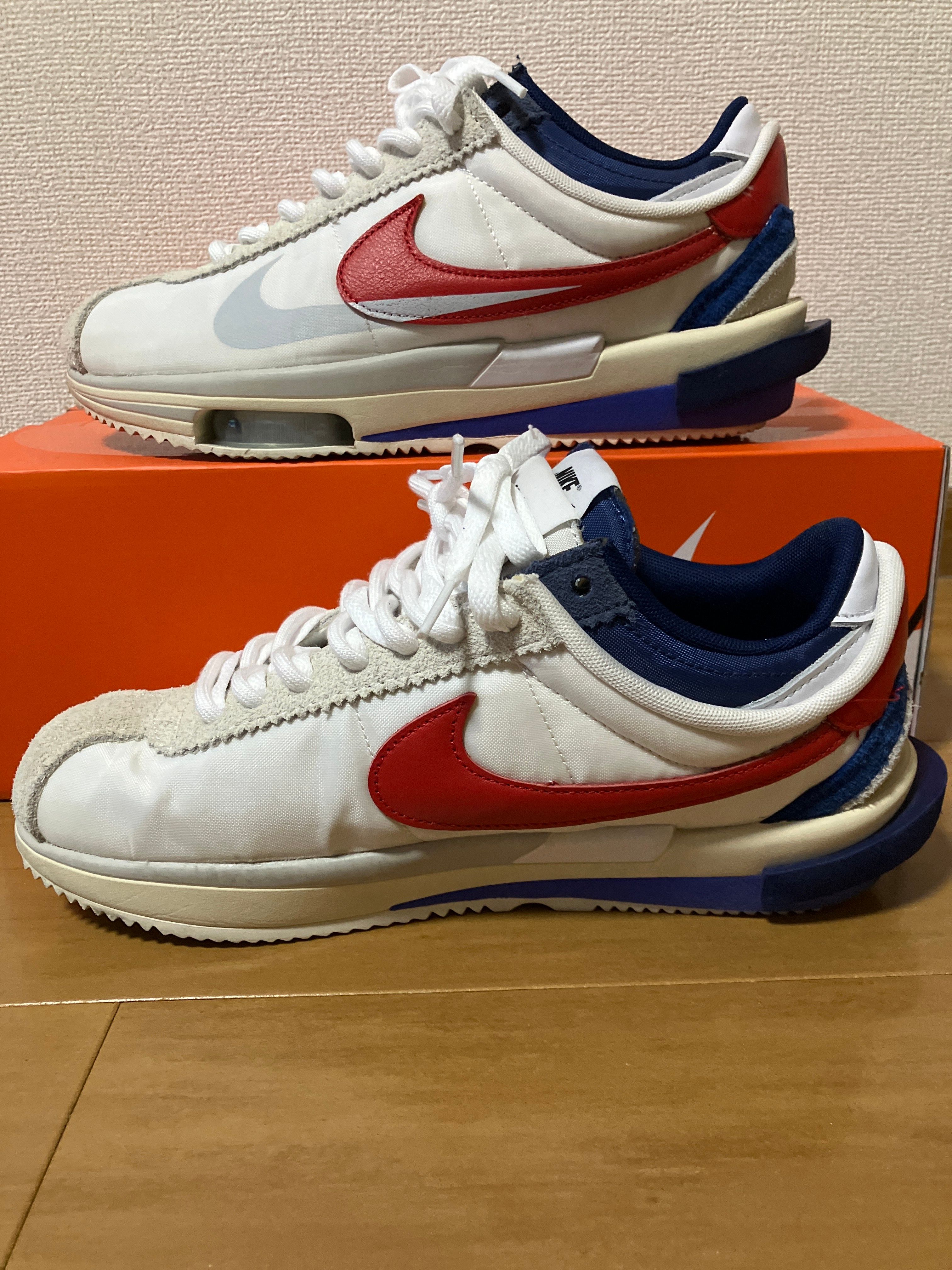 sacai × Nike Zoom Cortez "White and University Red"
