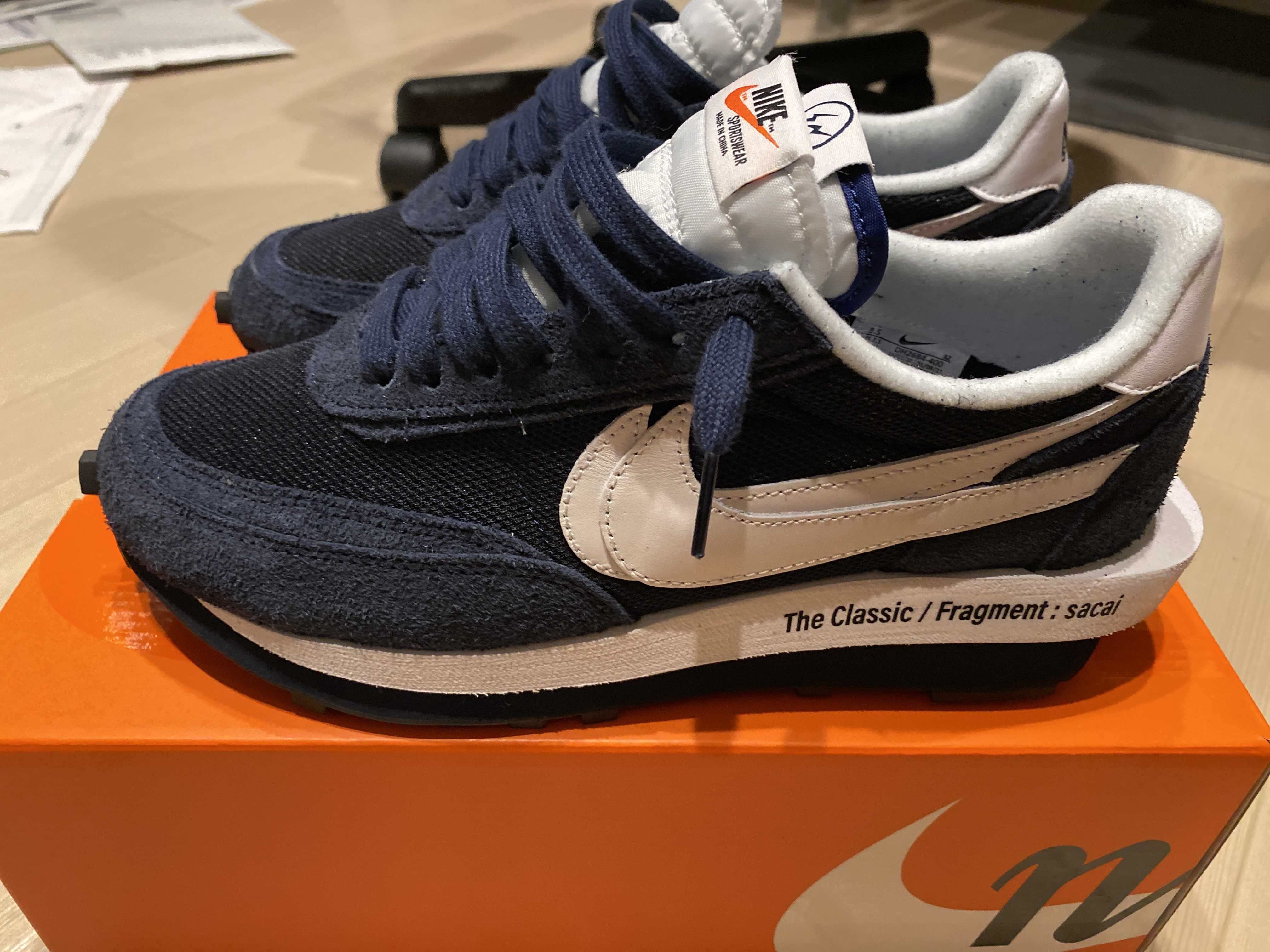 Fragment × sacai × Nike LD Waffle "Blackended Blue"