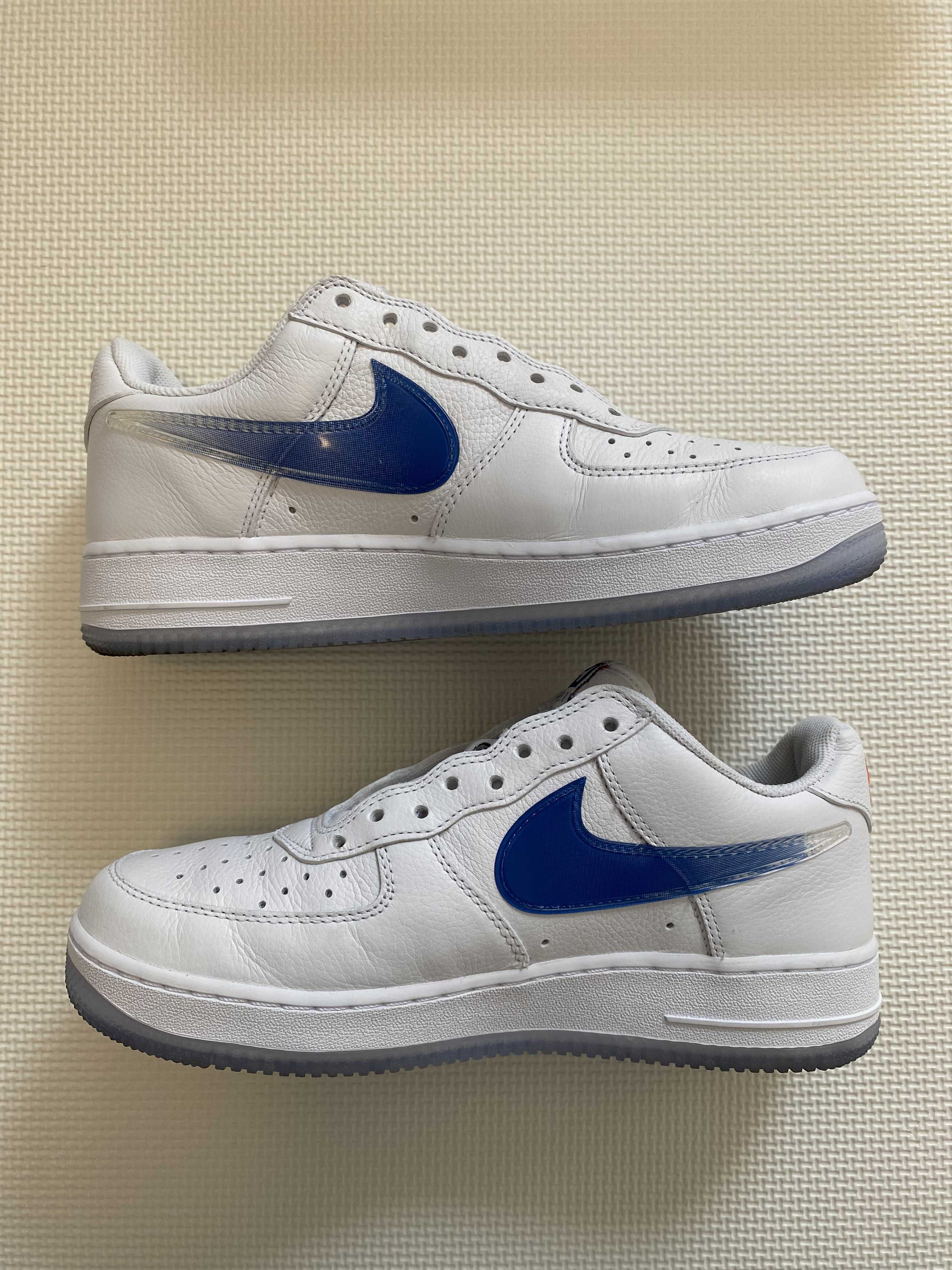 KITH × Nike Air Force 1 Low "White/Rush Blue/White/Brilliant Orange"