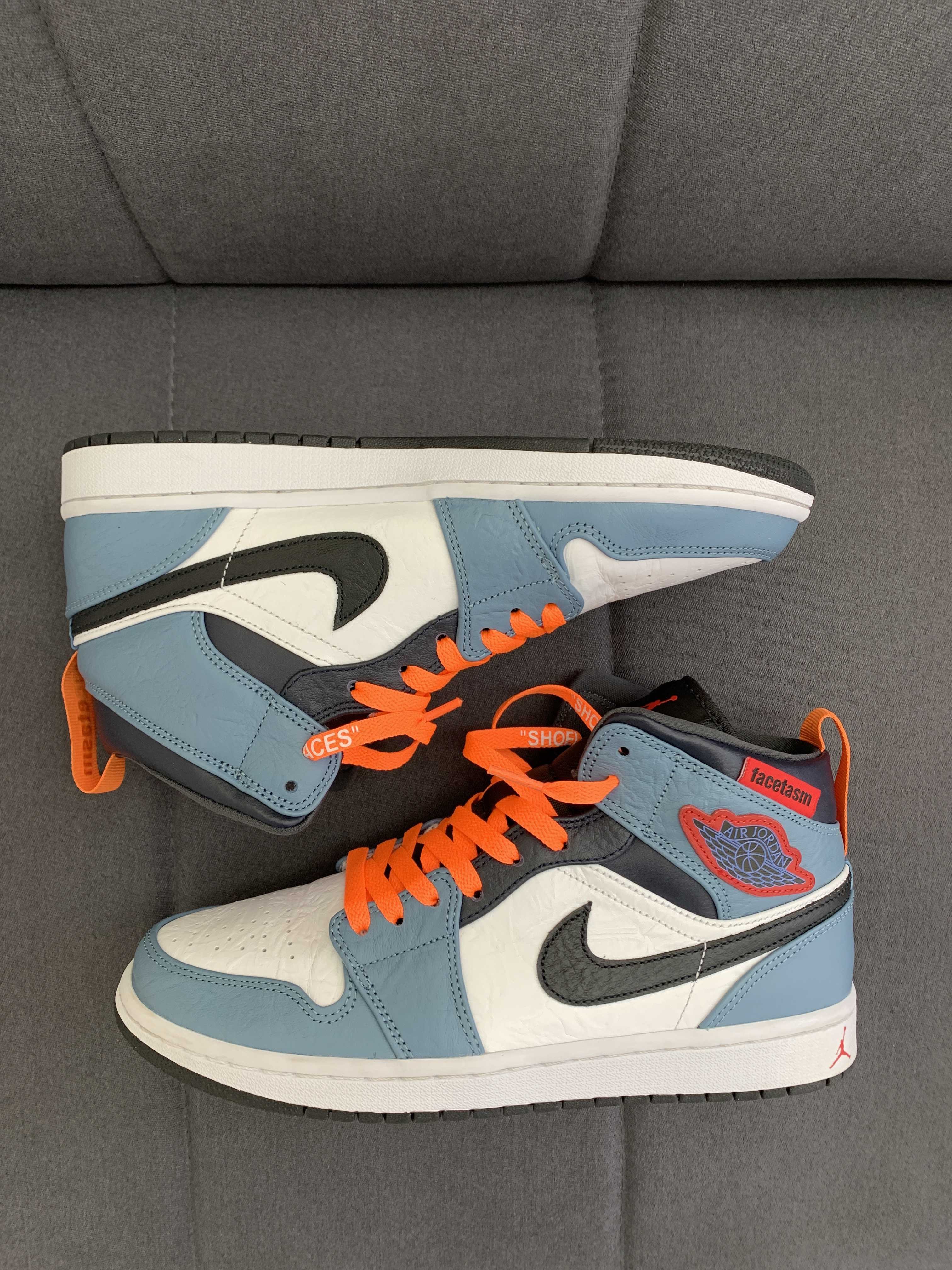 FACETASM × Nike Air Jordan 1 Mid "White/Navy"