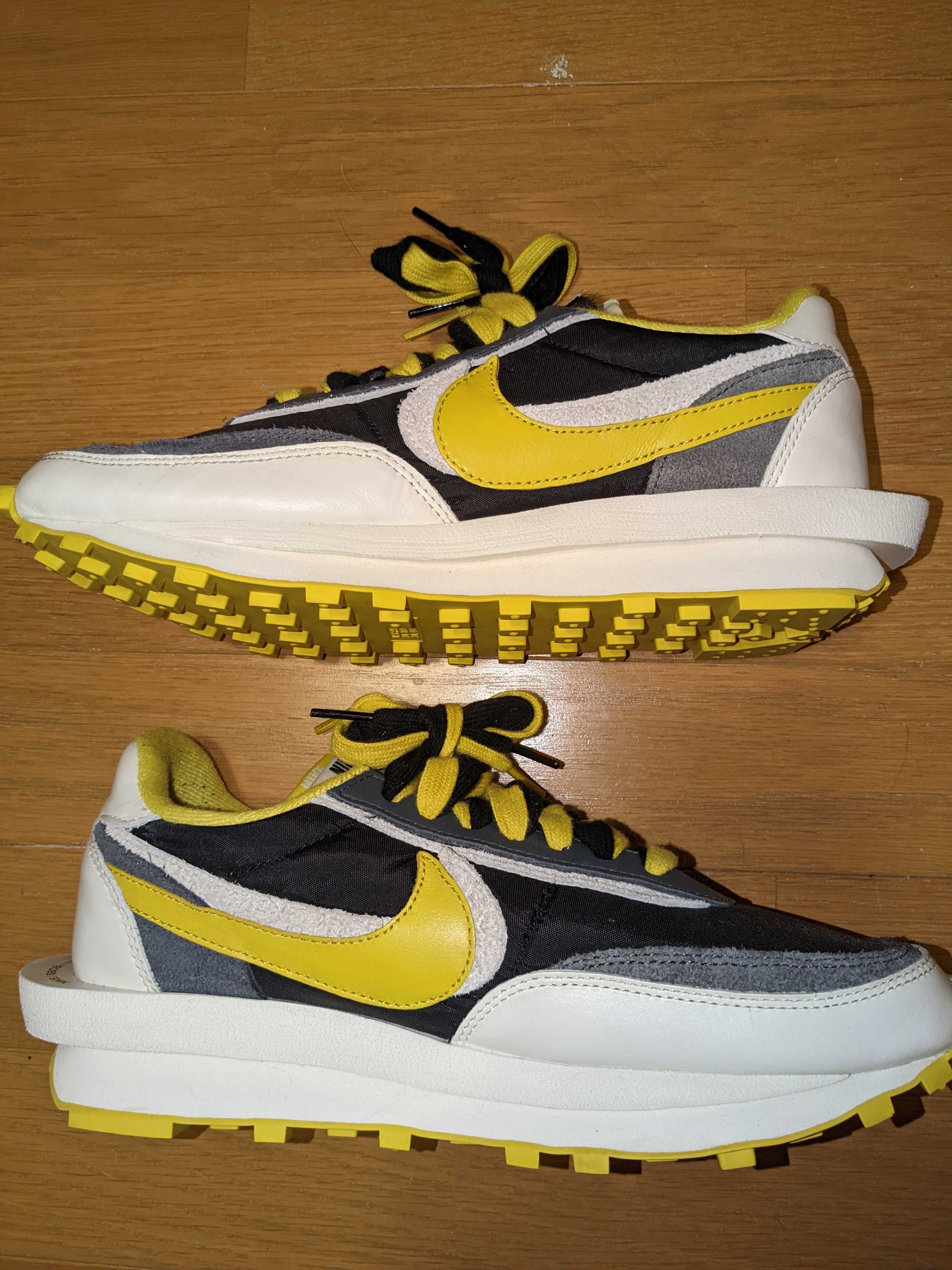 UNDERCOVER × sacai × Nike LD Waffle "Black/Sail-Dark Grey-Bright Citron"