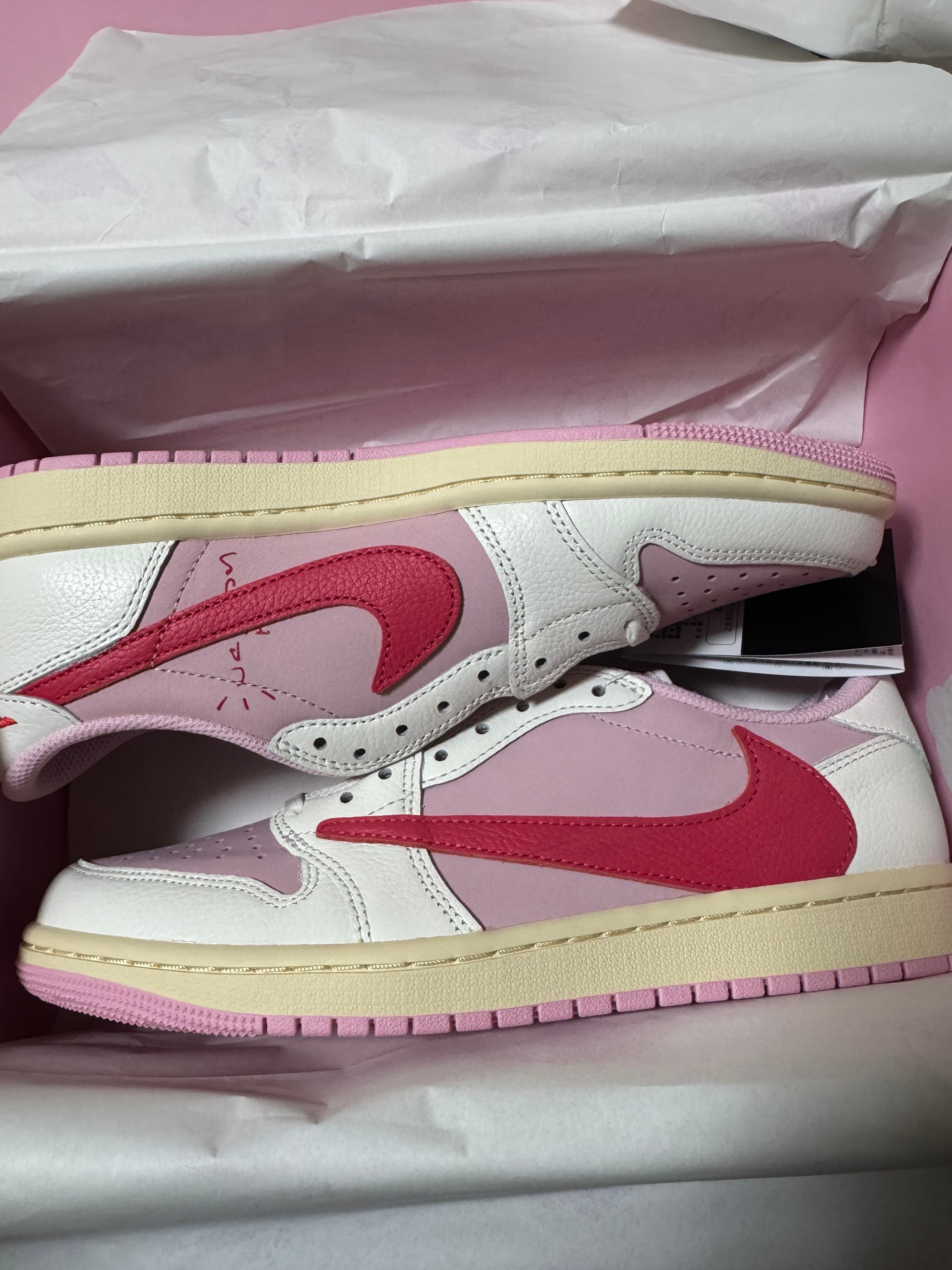 Travis Scott × Nike Air Jordan 1 Retro Low OG "Sail/Tropical Pink"