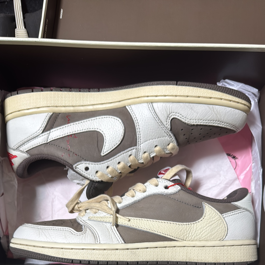 Travis Scott × Nike Air Jordan 1 Low OG SP "Reverse Mocha/Sail and Ridgerock"