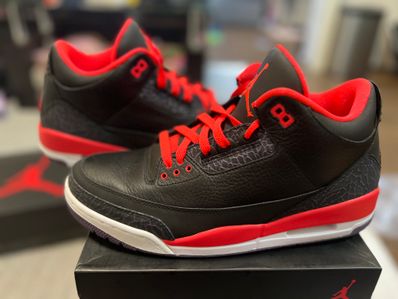 Air jordan 3 sales crimson