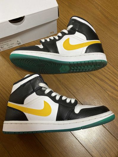 Nike Women's Air Jordan 1 Mid "White/Red/Yellow"