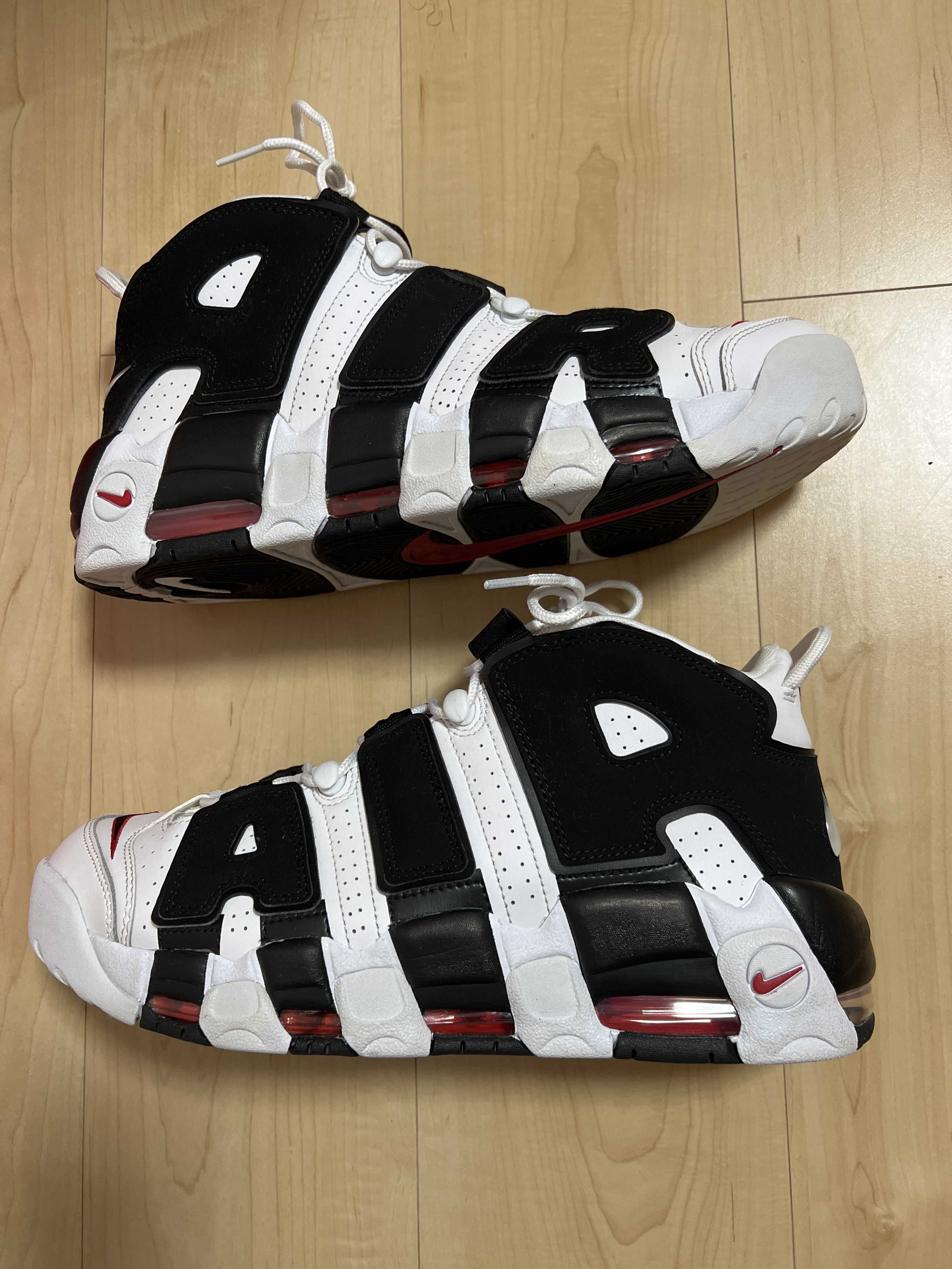 NIKE AIR MORE UPTEMPO "WHITE/BLACK/UNIVERSITY RED"(2020)