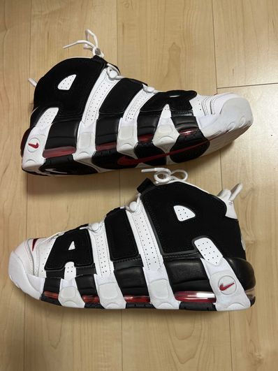 NIKE AIR MORE UPTEMPO "WHITE/BLACK/UNIVERSITY RED"(2020)