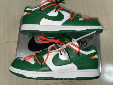 Off-White × Nike Dunk Low "White/Pine Green"