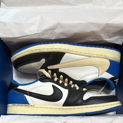Travis Scott × fragment design × Nike Air Jordan 1 Low OG SP "Military Blue"
