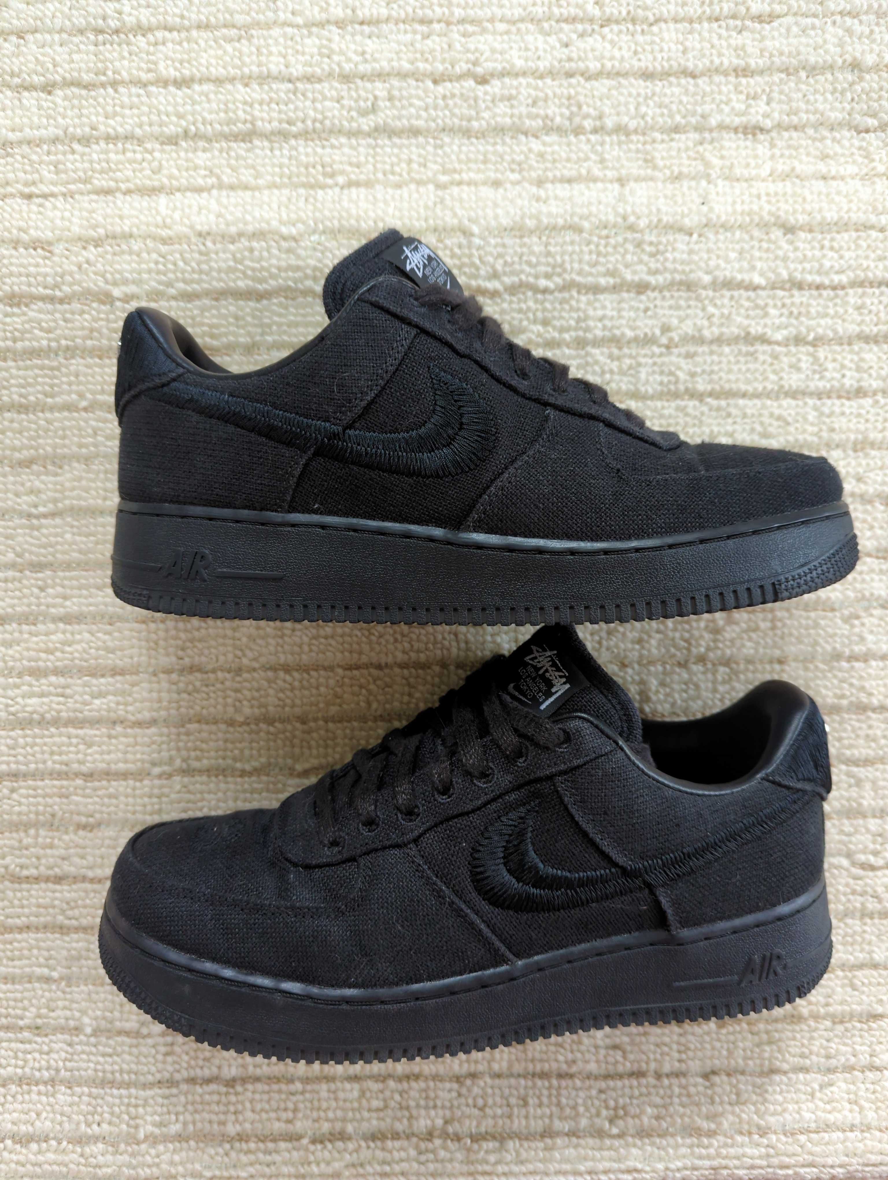 Stussy × Nike Air Force 1 Low "Triple Black"