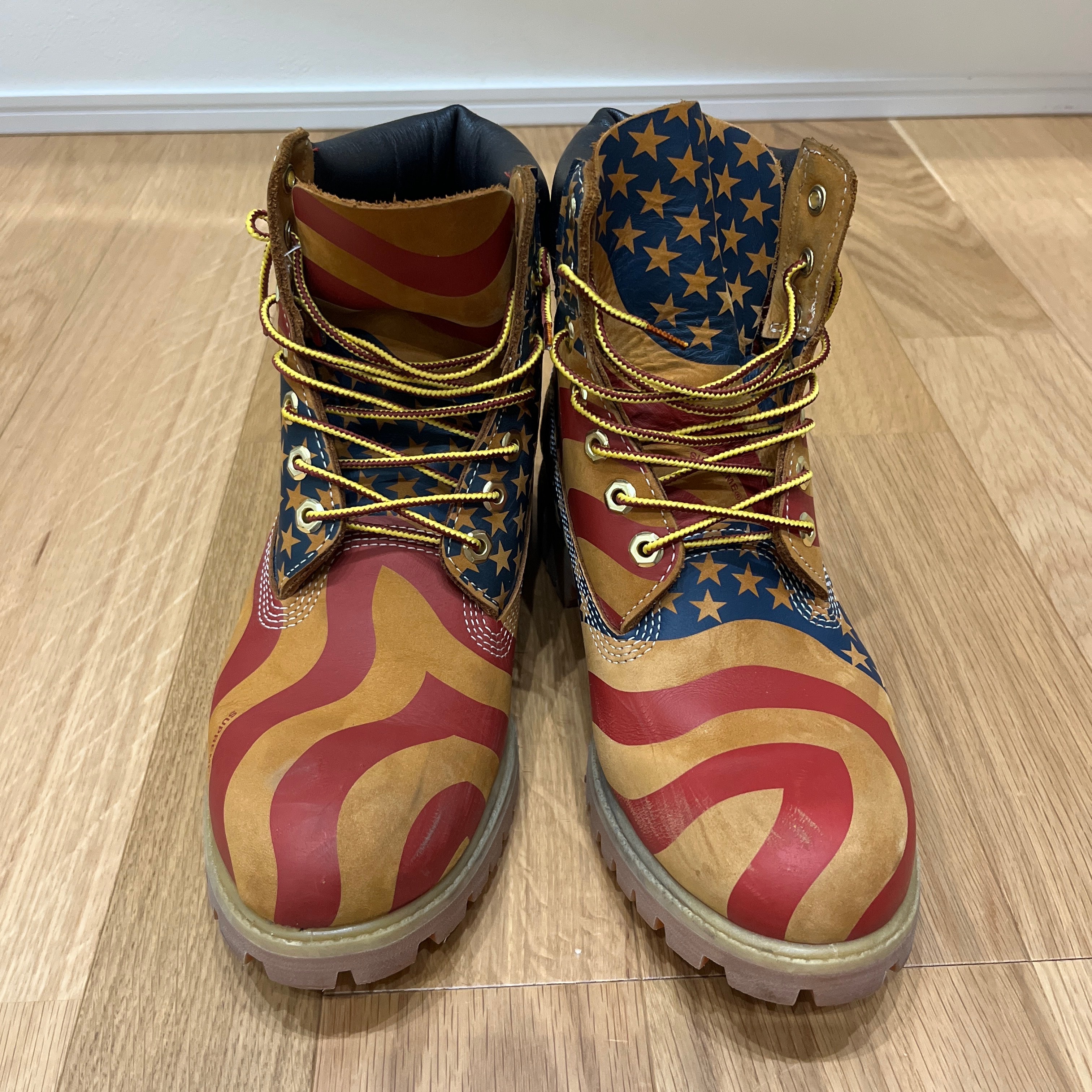 Supreme × Timberland 6 Boot "Stars & Stripes Wheat"