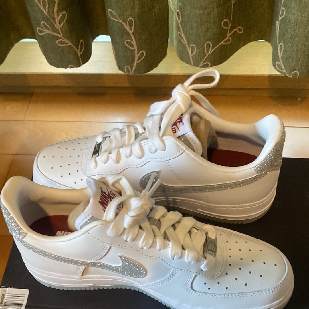 Nike Air Force 1 ホワイト/グリッター Nike Air Force 1 ホワイト グリッター ナイキ] ウィメンズ エア