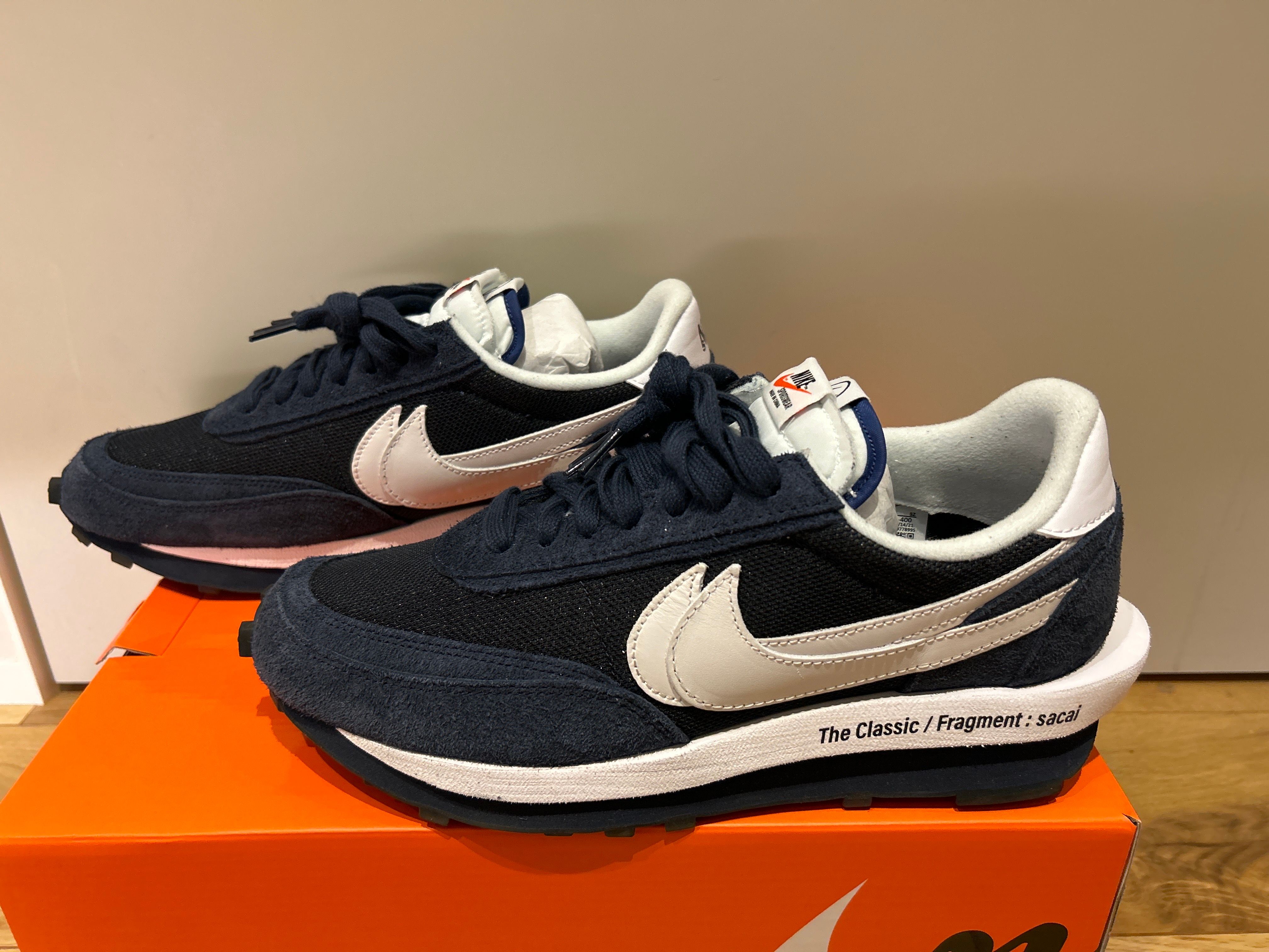 Fragment × sacai × Nike LD Waffle "Blackended Blue"