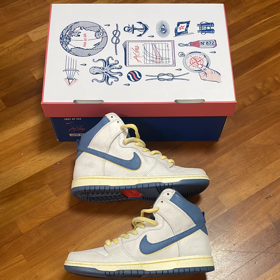 ATLAS × Nike SB Dunk High "Sail/Ocean Fog"