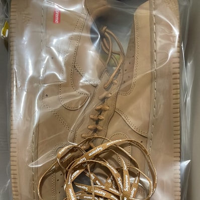 Supreme × Nike Air Force 1 Low "Flax/Wheat"