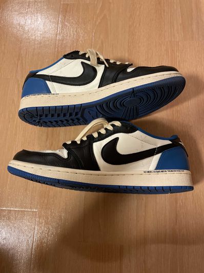 Travis Scott × fragment design × Nike Air Jordan 1 Low OG SP "Military Blue"