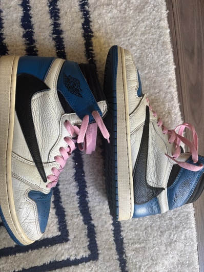 Travis Scott × fragment design × Nike Air Jordan 1 Retro High OG SP "Military Blue"