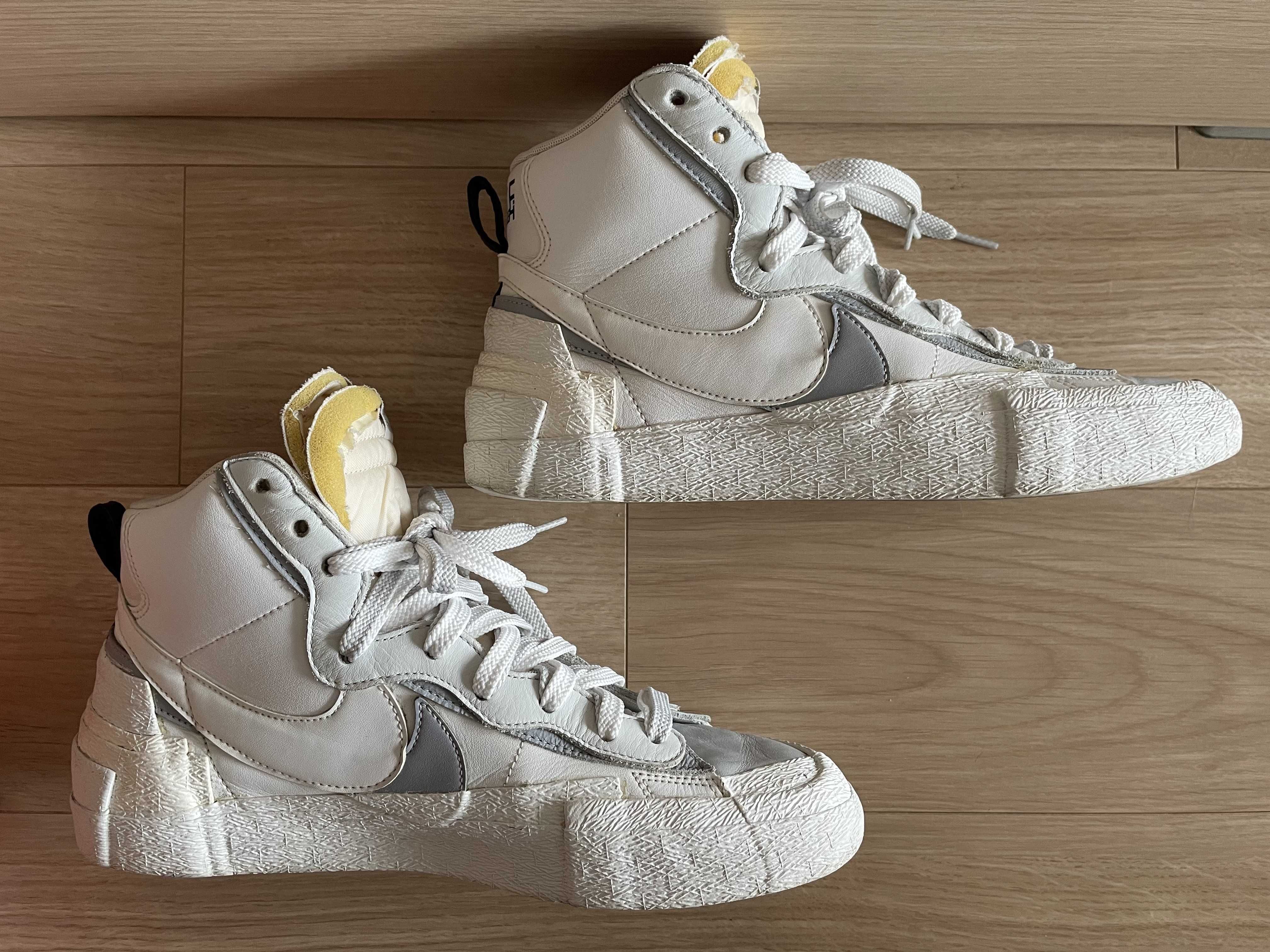sacai × NIKE BLAZER MID "WHITE/WOLF GREY"