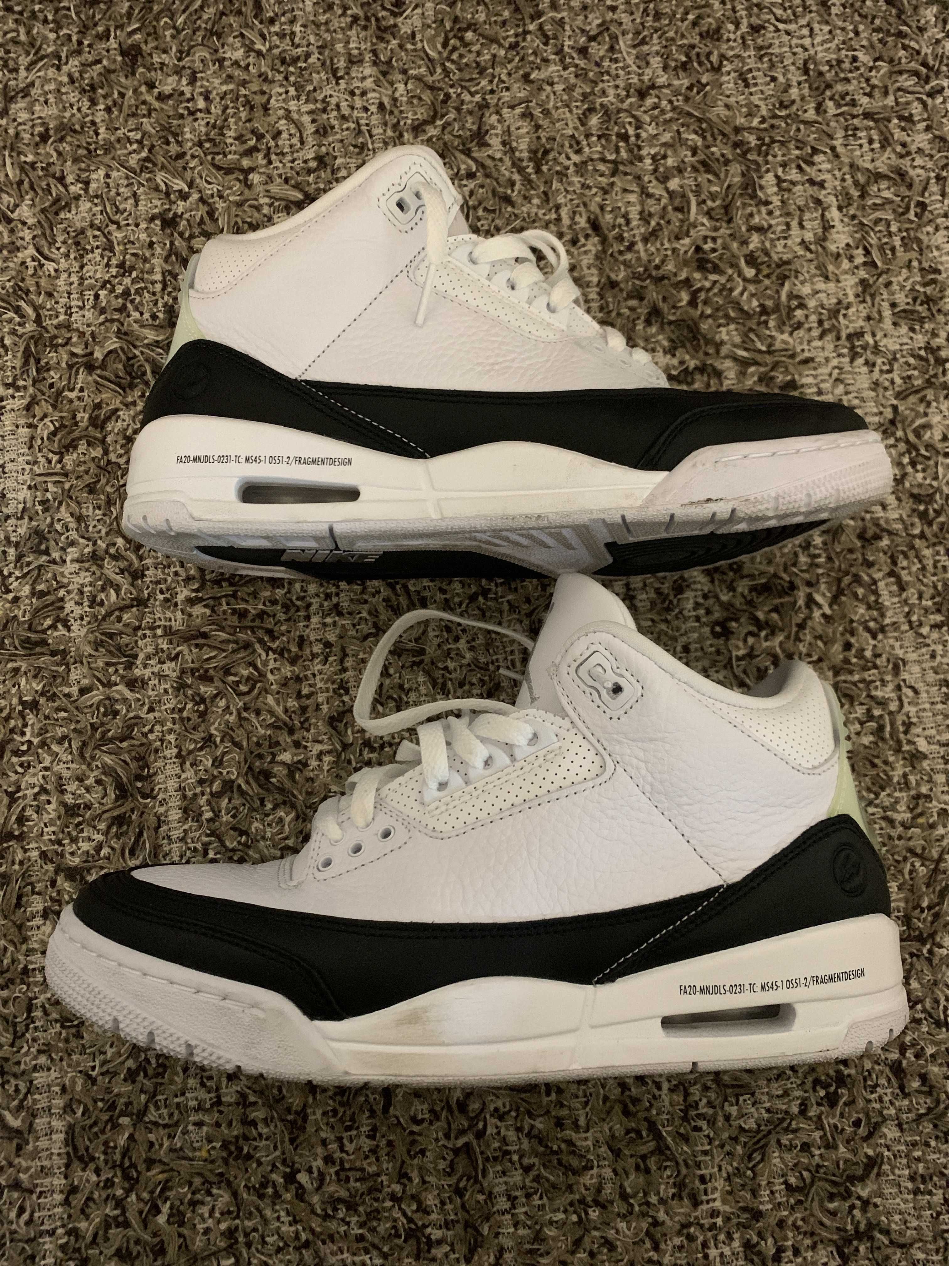 Fragment × Nike Air Jordan 3 "White/Black"
