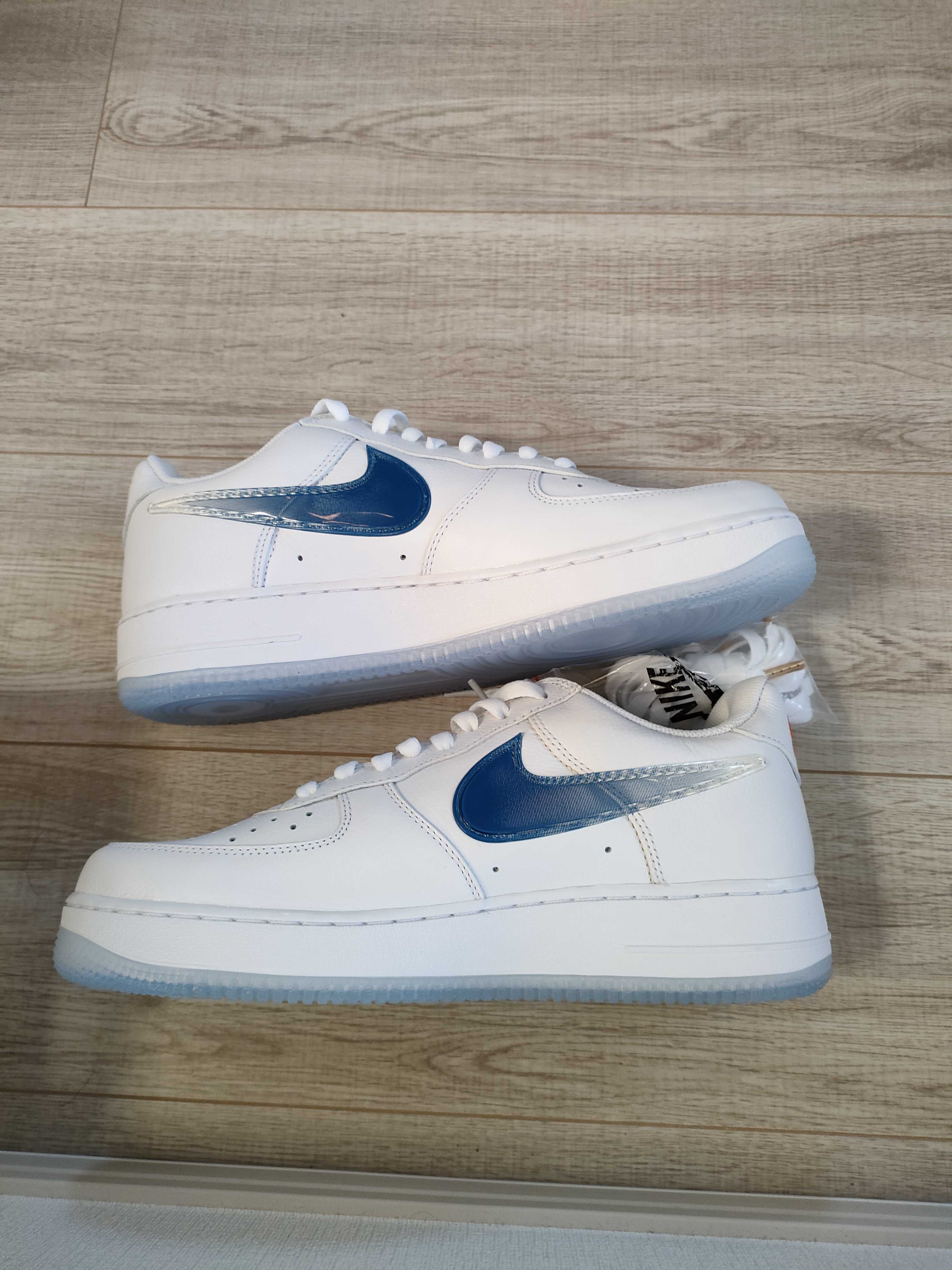 KITH × Nike Air Force 1 Low "White/Rush Blue/White/Brilliant Orange"