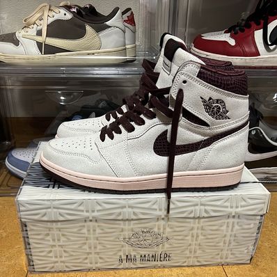 A Ma Maniere × Nike Air Jordan 1 Retro High OG "Sail and Burgundy"