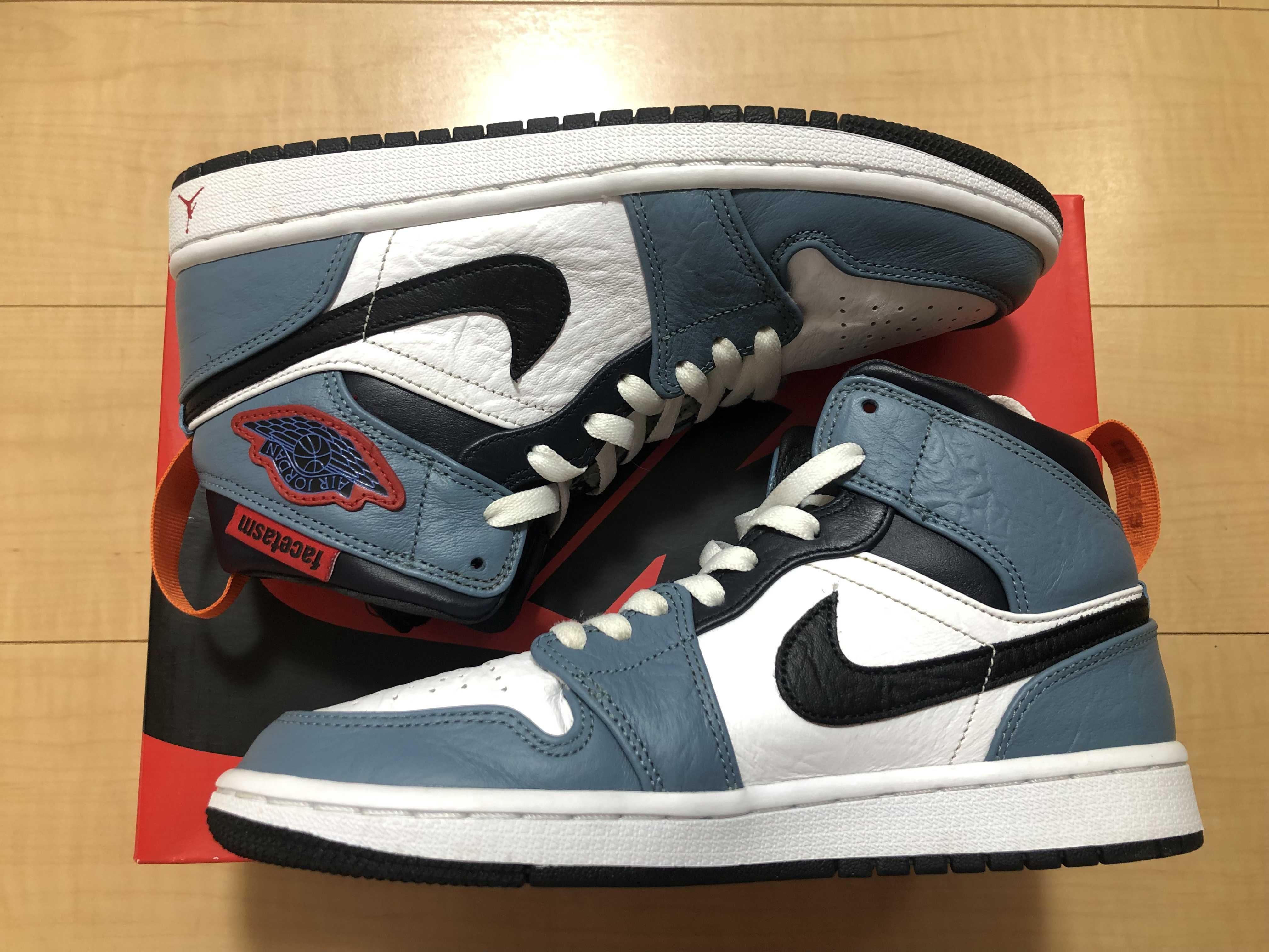 FACETASM × Nike Air Jordan 1 Mid "White/Navy"