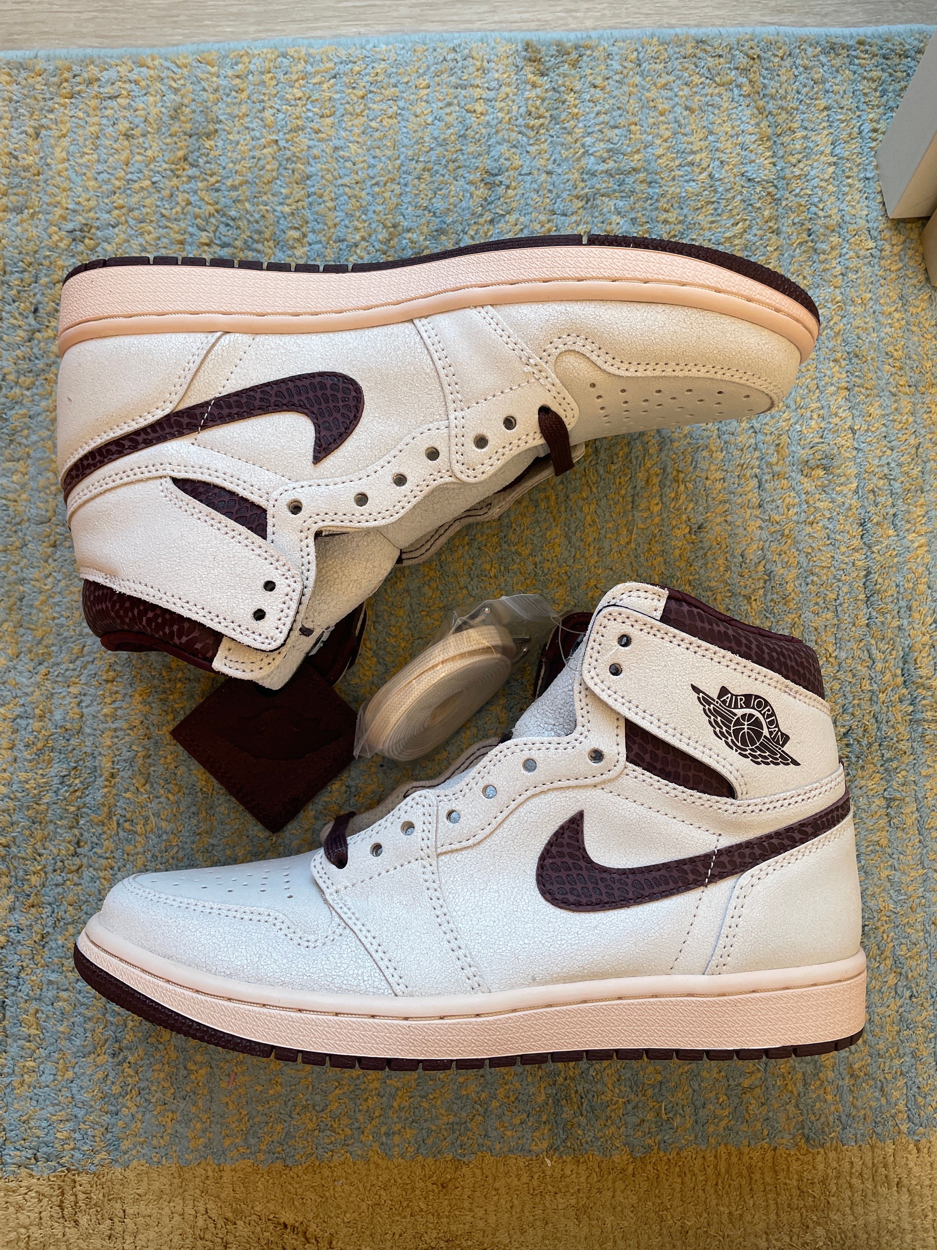 A Ma Maniere × Nike Air Jordan 1 Retro High OG "Sail and Burgundy"