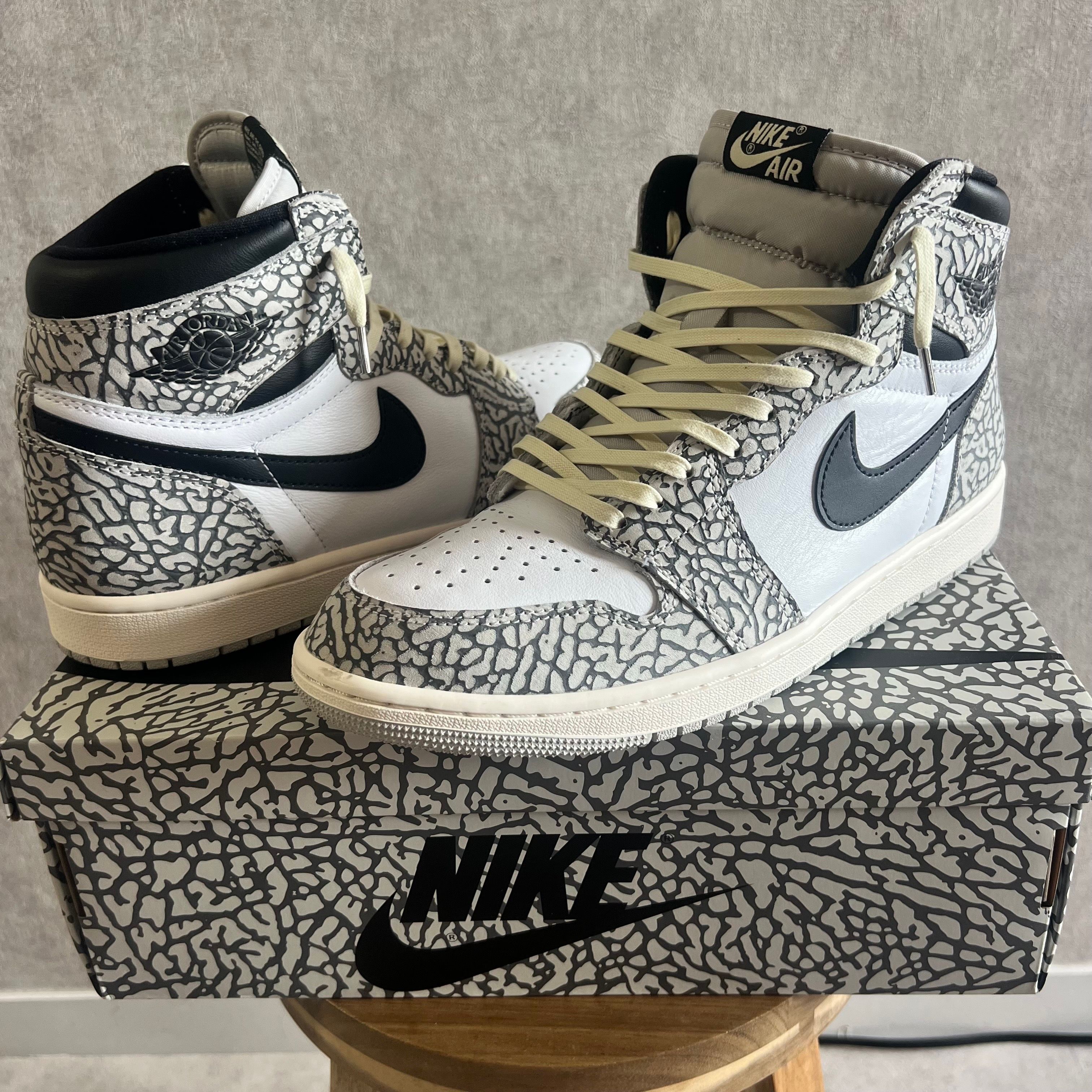 Nike Air Jordan 1 High OG "White Cement/Safari"
