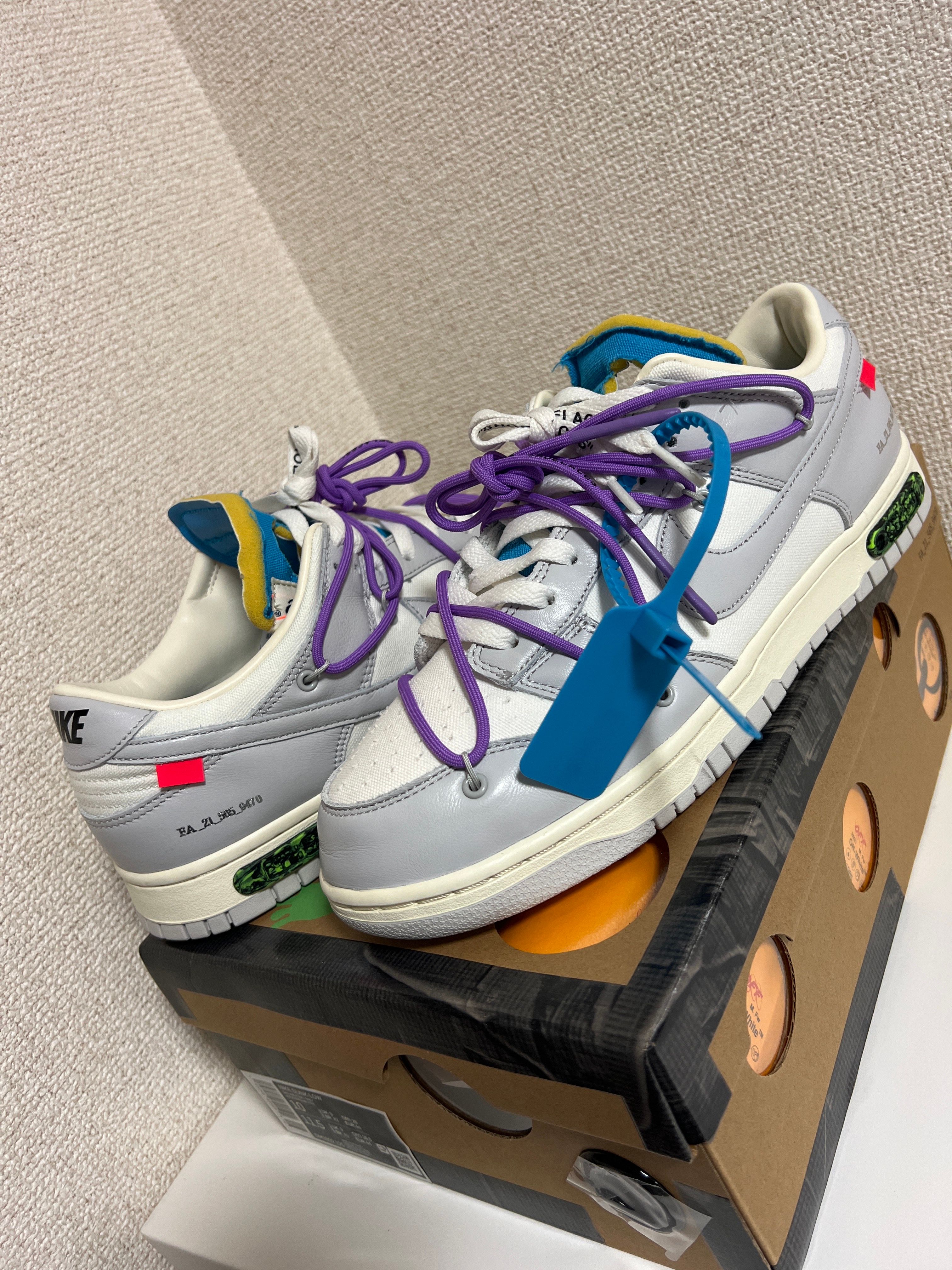 Off-White × Nike Dunk Low "Sail/Neutral Gray"